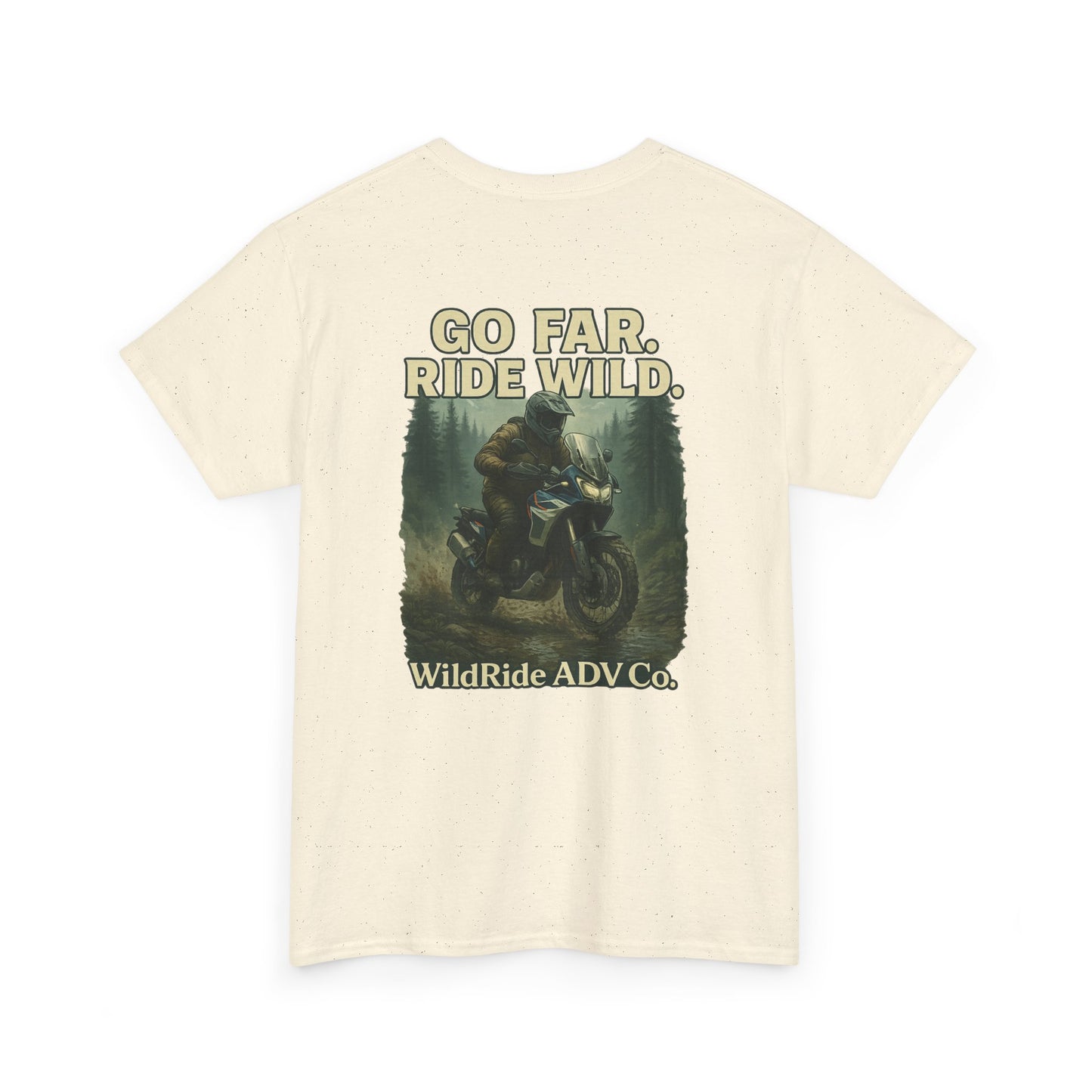 'Go Far, Ride Wild', Motorcycle Shirt, Epic Outdoor Style