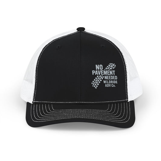 No Pavement Needed Embroidered Snapback Trucker Cap