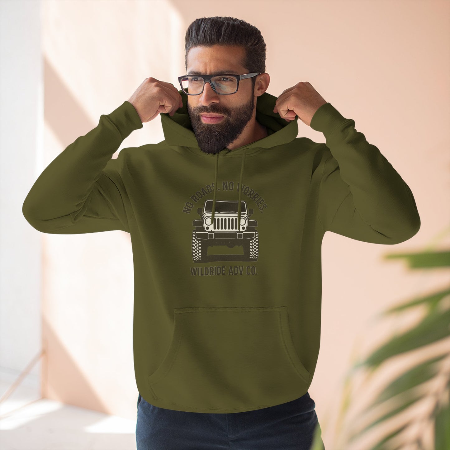 Adventure Fleece Hoodie - No Roads, No Worries