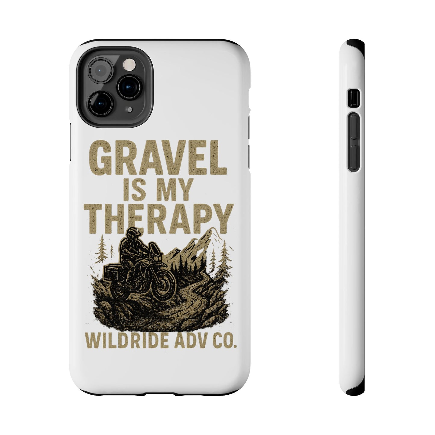 Gravel Therapy Phone Case, Tough Motorcycle Phone Cover, Adventure Gift, Off-Road Enthusiast Accessory, Stylish Biker Case