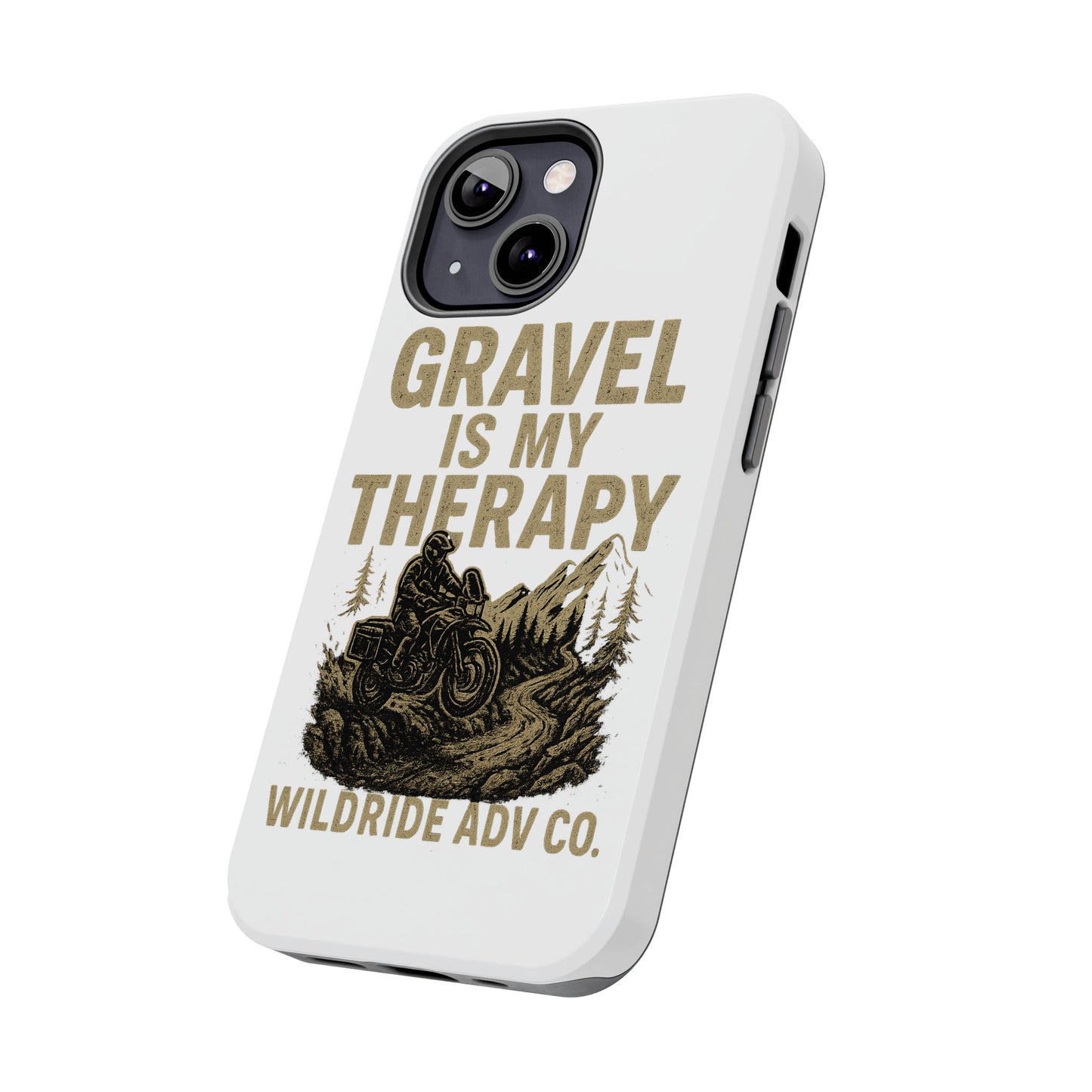 Gravel Therapy Phone Case, Tough Motorcycle Phone Cover, Adventure Gift, Off-Road Enthusiast Accessory, Stylish Biker Case