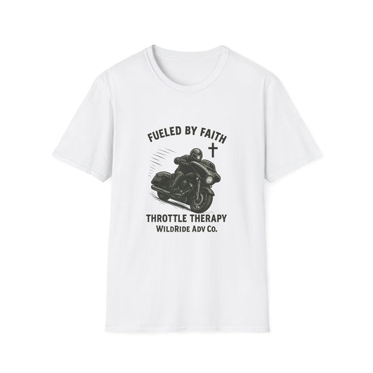 Fueled By Faith,Throttle Therapy Shirt Softstyle Tee, Bagger Edition