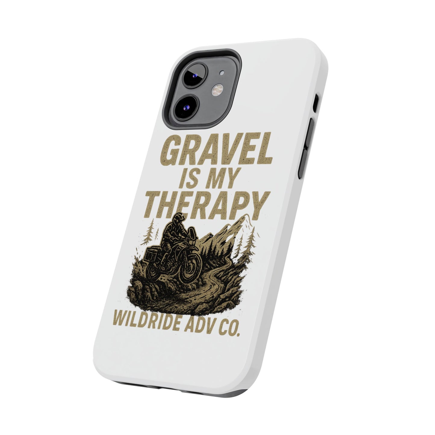 Gravel Therapy Phone Case, Tough Motorcycle Phone Cover, Adventure Gift, Off-Road Enthusiast Accessory, Stylish Biker Case