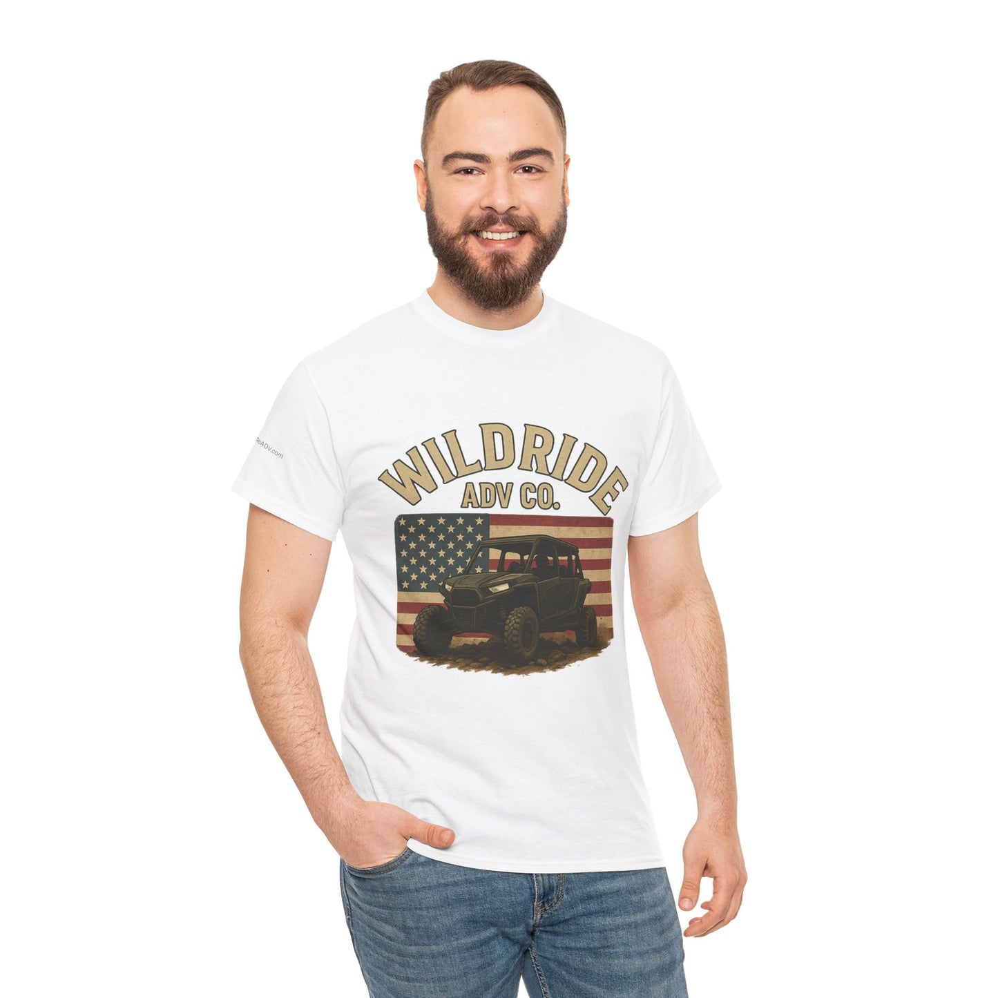 WildRide's Signature Off-Road Design, Patriotic Graphic Tee