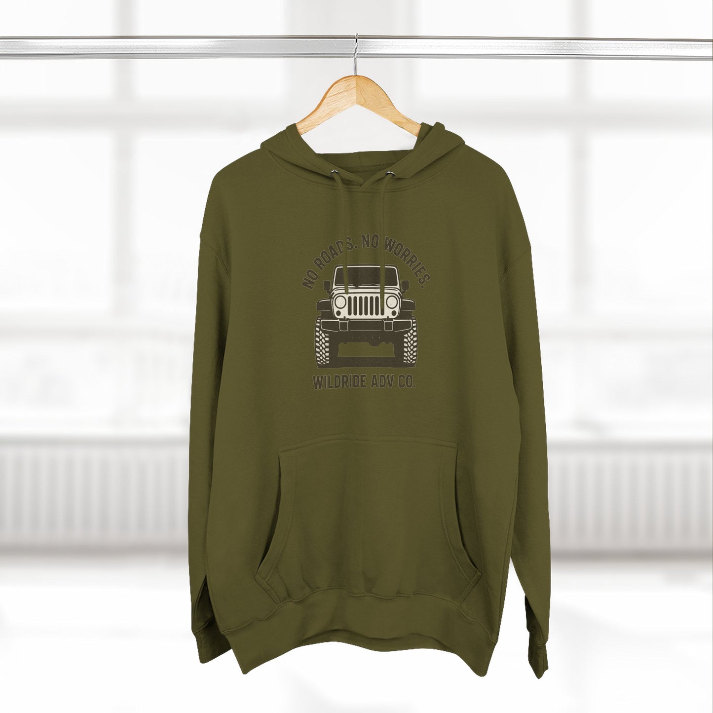 Adventure Fleece Hoodie - No Roads, No Worries