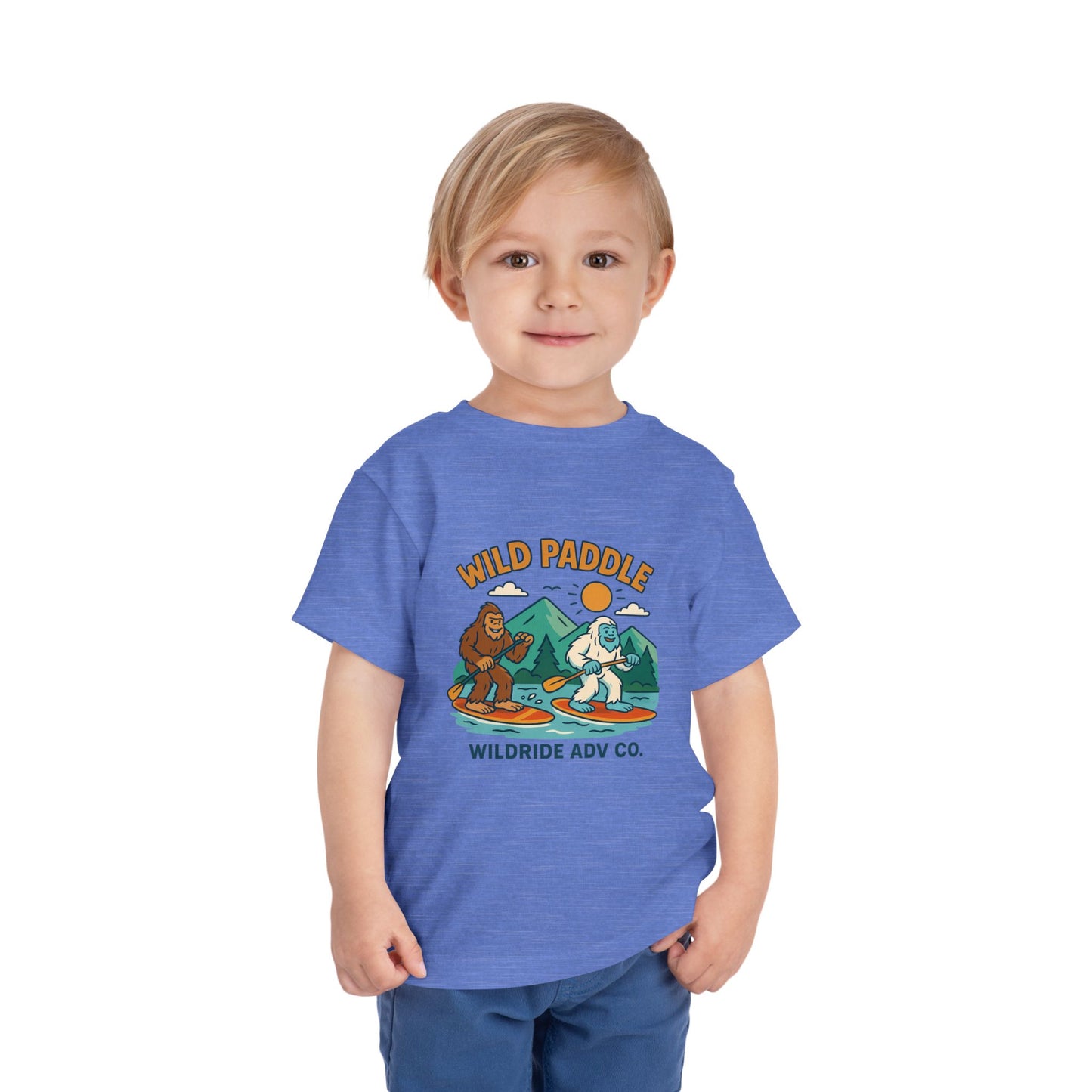 Bigfoot Paddle board Toddler Tee, Fun Animal T-Shirt
