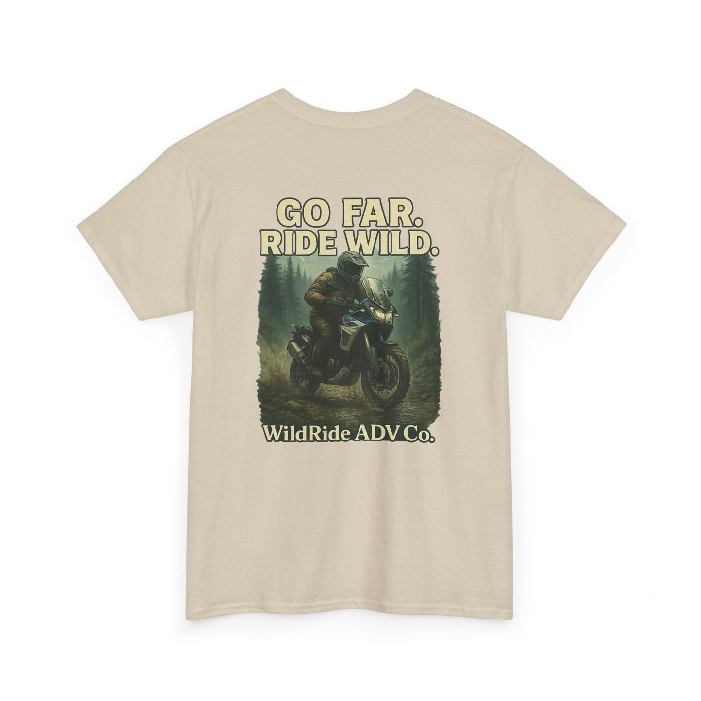 'Go Far, Ride Wild', Motorcycle Shirt, Epic Outdoor Style