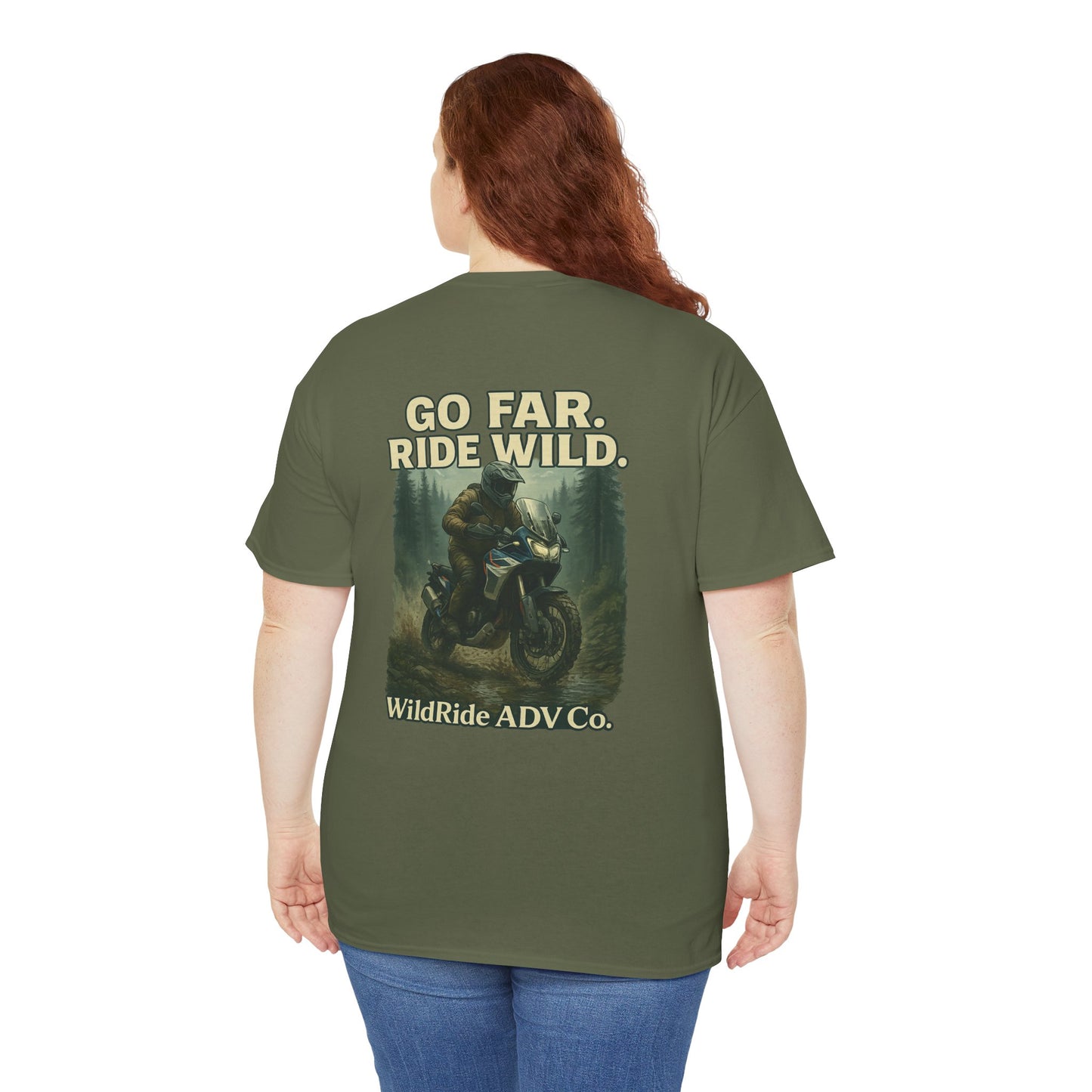 'Go Far, Ride Wild', Motorcycle Shirt, Epic Outdoor Style