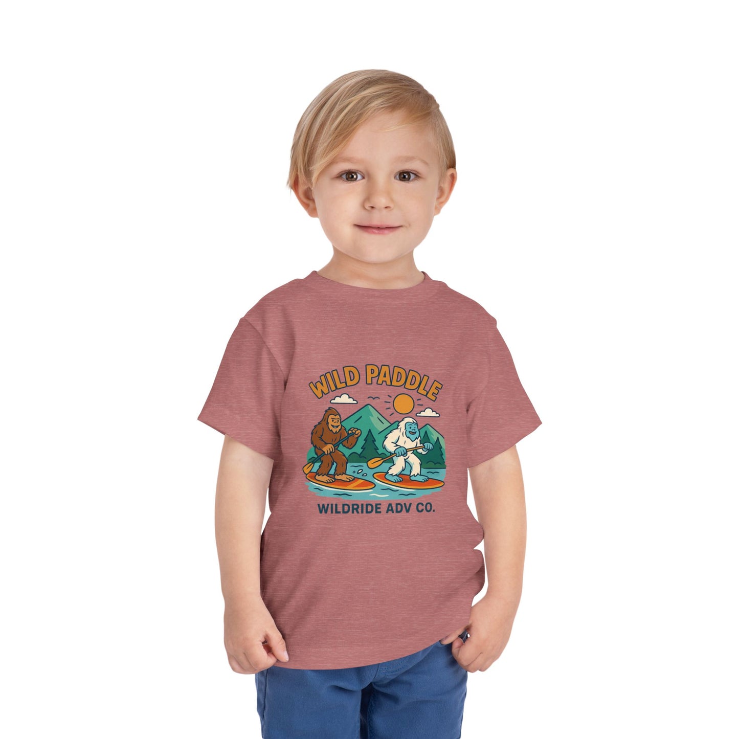 Bigfoot Paddle board Toddler Tee, Fun Animal T-Shirt