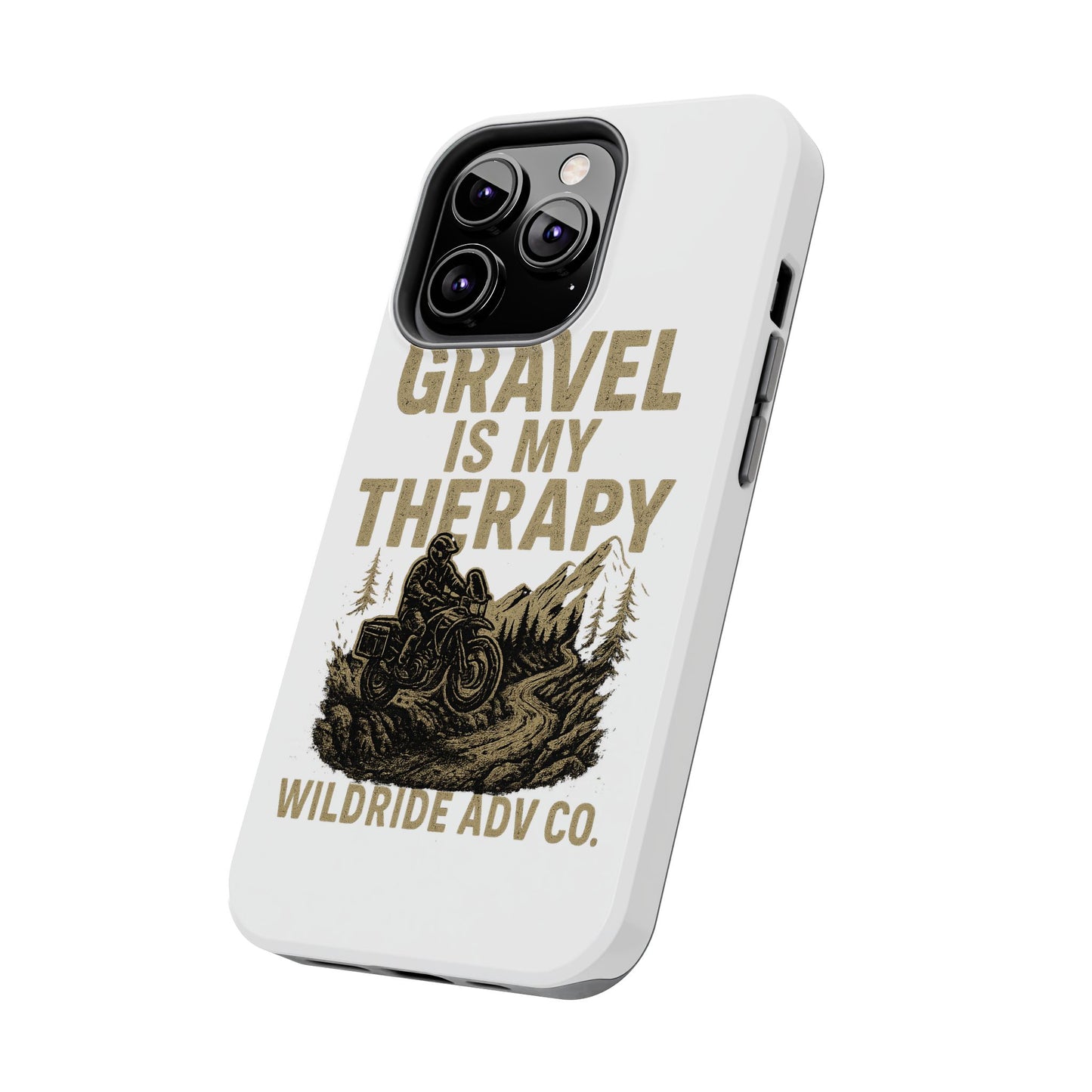 Gravel Therapy Phone Case, Tough Motorcycle Phone Cover, Adventure Gift, Off-Road Enthusiast Accessory, Stylish Biker Case