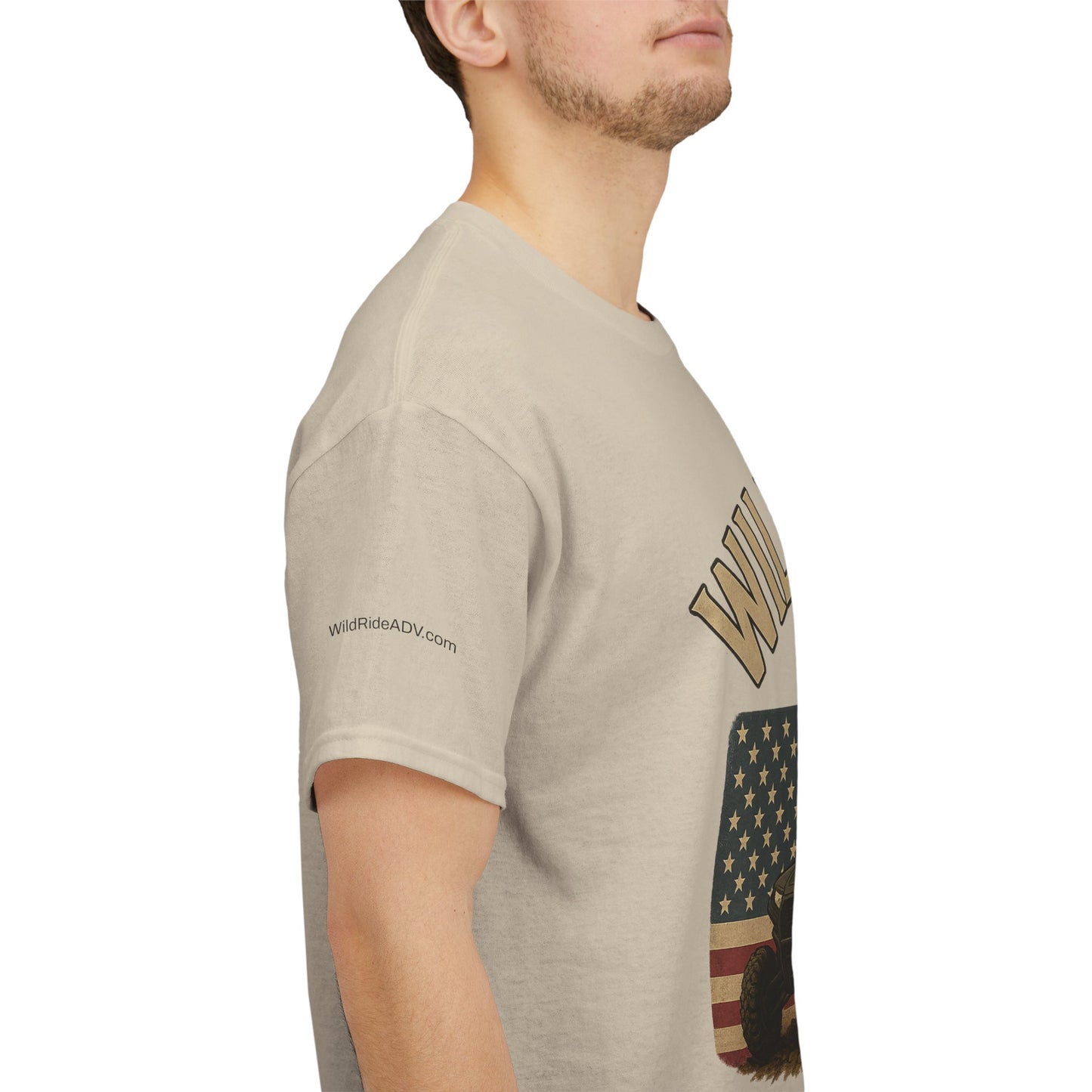 WildRide's Signature Off-Road Design, Patriotic Graphic Tee