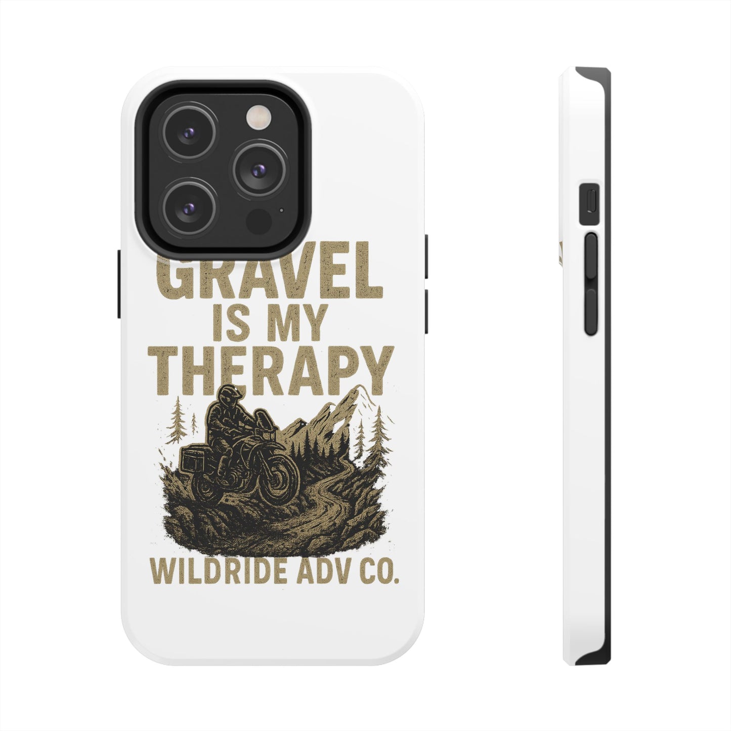 Gravel Therapy Phone Case, Tough Motorcycle Phone Cover, Adventure Gift, Off-Road Enthusiast Accessory, Stylish Biker Case