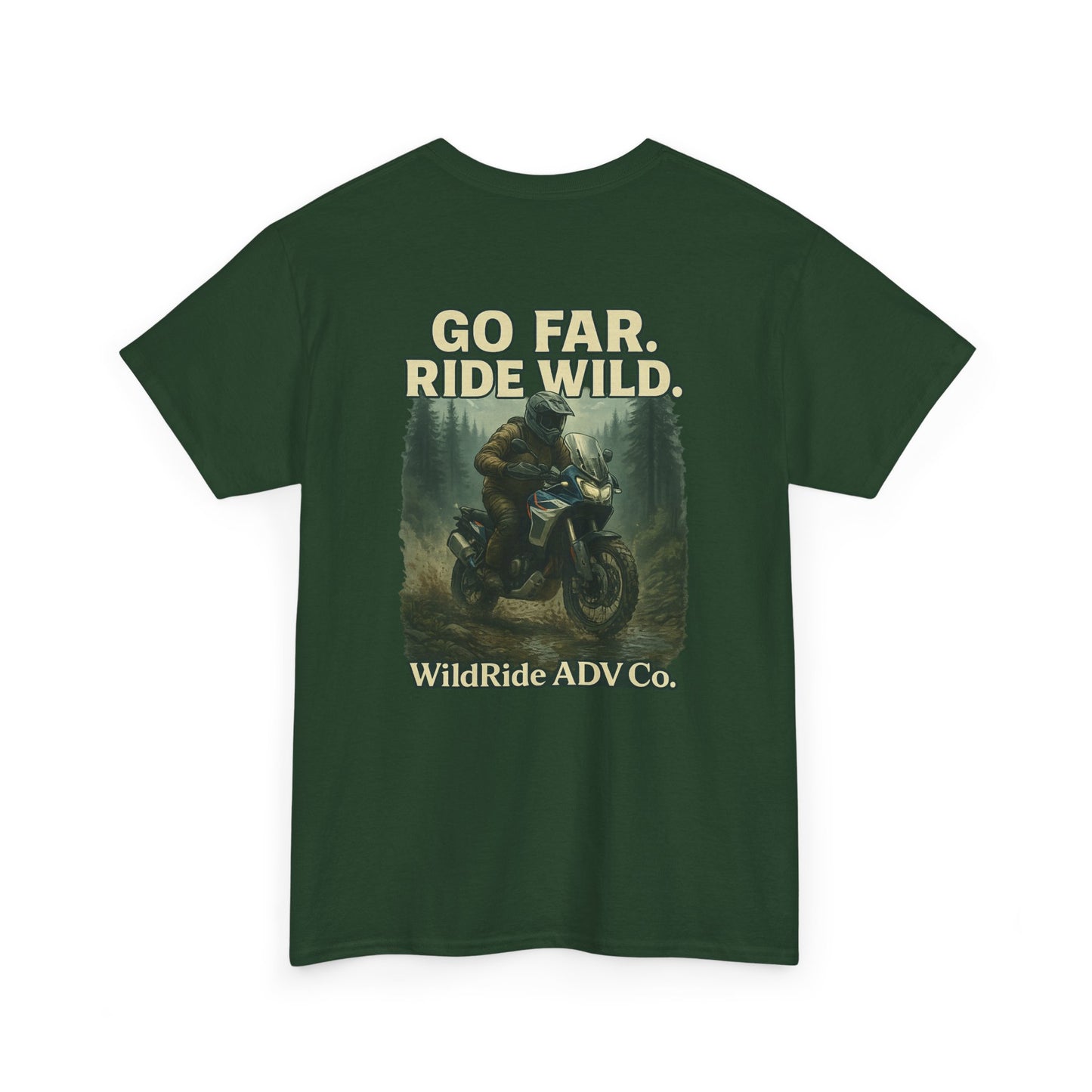 'Go Far, Ride Wild', Motorcycle Shirt, Epic Outdoor Style