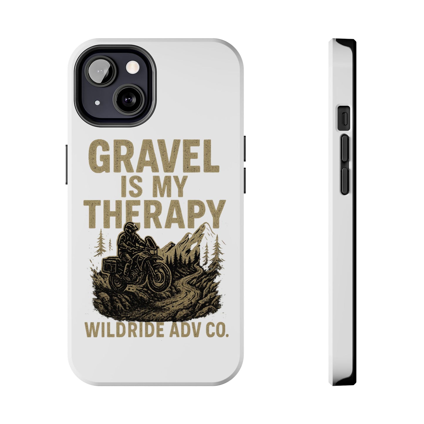 Gravel Therapy Phone Case, Tough Motorcycle Phone Cover, Adventure Gift, Off-Road Enthusiast Accessory, Stylish Biker Case