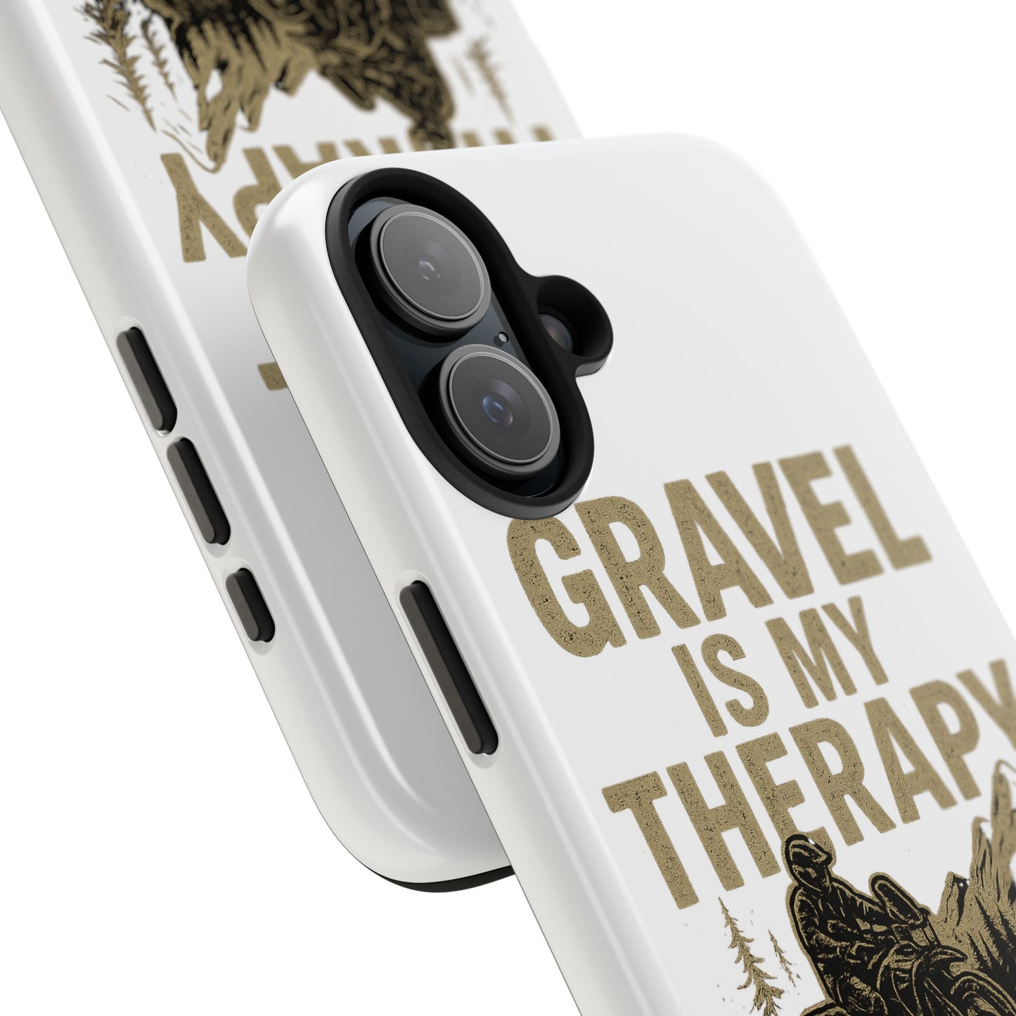 Gravel Therapy Phone Case, Tough Motorcycle Phone Cover, Adventure Gift, Off-Road Enthusiast Accessory, Stylish Biker Case
