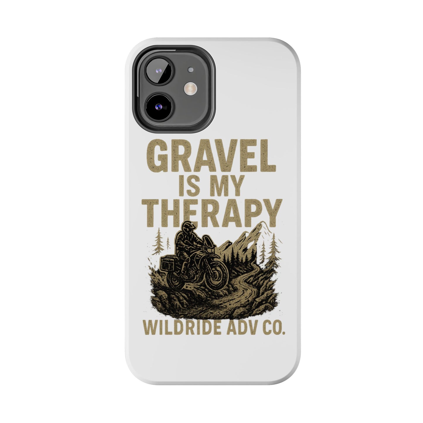 Gravel Therapy Phone Case, Tough Motorcycle Phone Cover, Adventure Gift, Off-Road Enthusiast Accessory, Stylish Biker Case