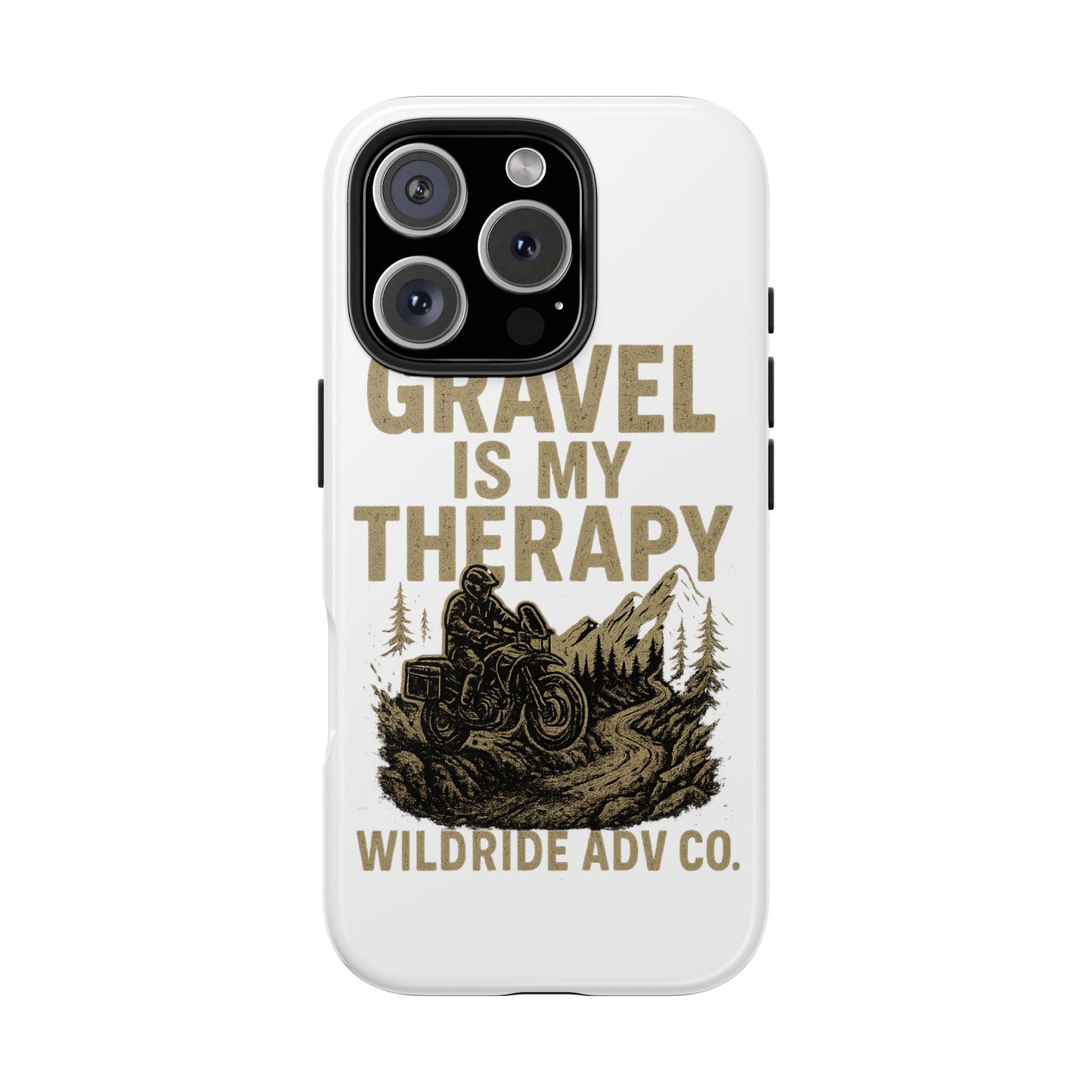 Gravel Therapy Phone Case, Tough Motorcycle Phone Cover, Adventure Gift, Off-Road Enthusiast Accessory, Stylish Biker Case
