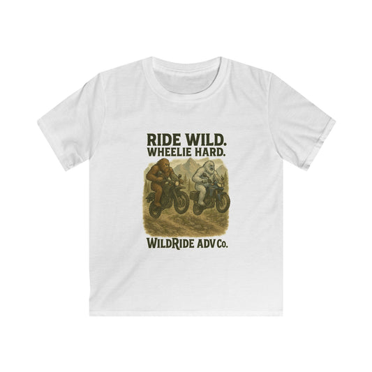 Kids Motorcycle Adventure Tee - 'Ride Wild, Wheelie Hard'