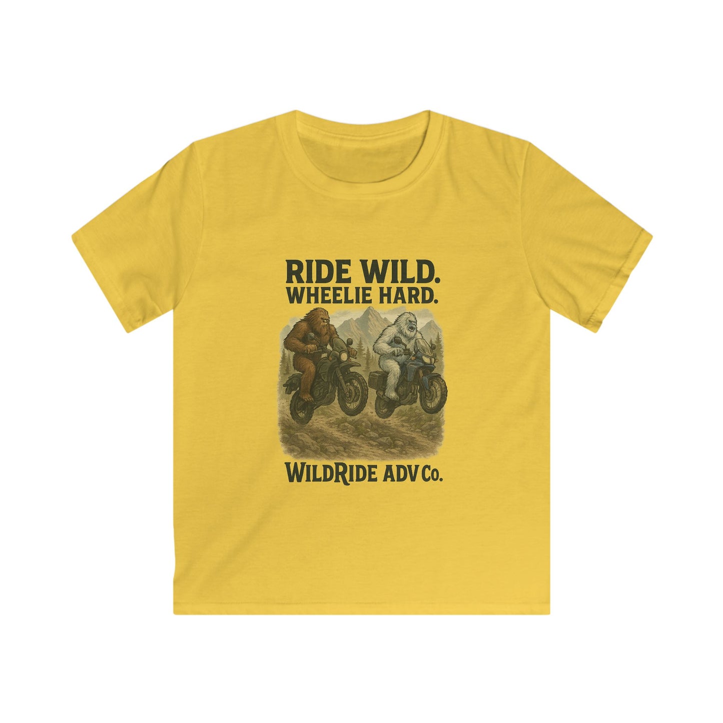 Kids Motorcycle Adventure Tee - 'Ride Wild, Wheelie Hard'