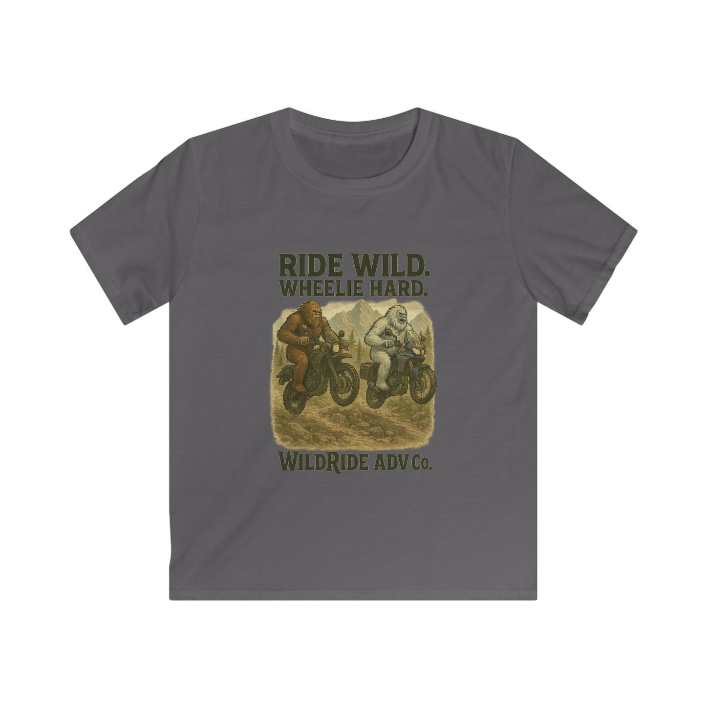 Kids Motorcycle Adventure Tee - 'Ride Wild, Wheelie Hard'