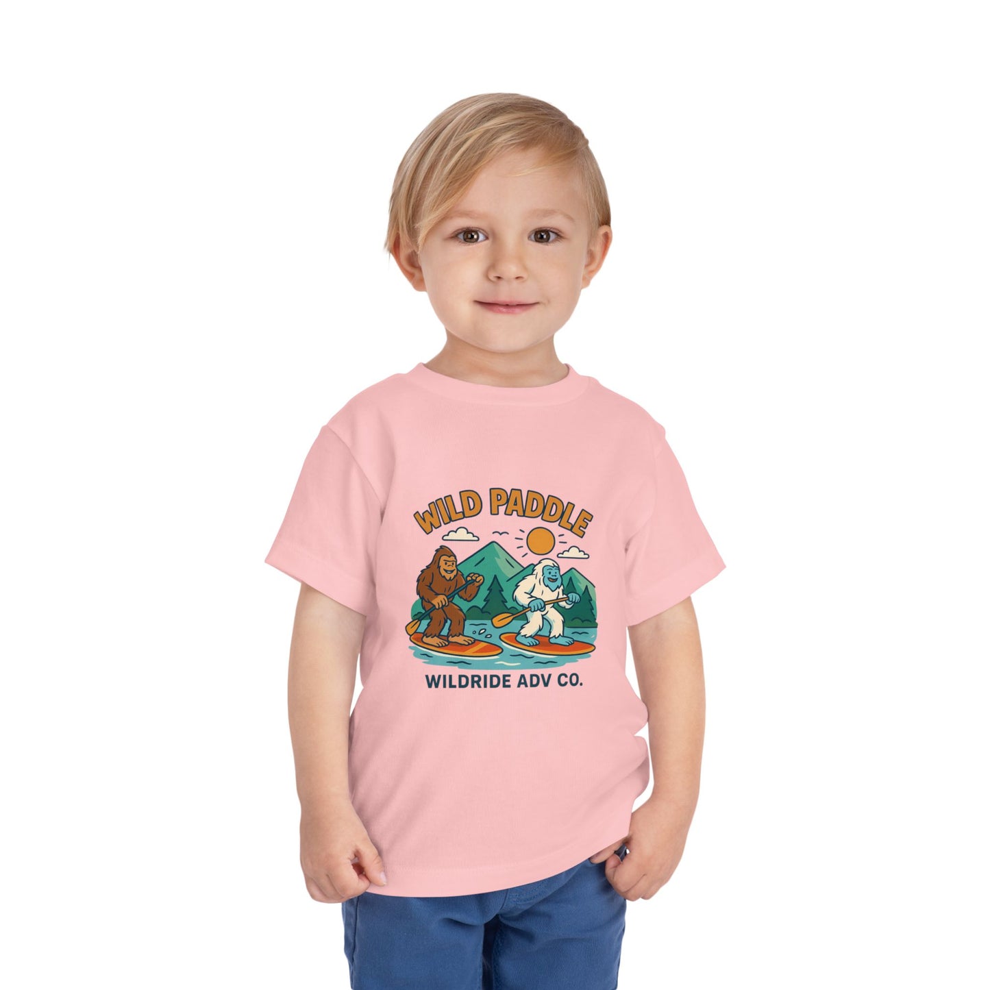 Bigfoot Paddle board Toddler Tee, Fun Animal T-Shirt