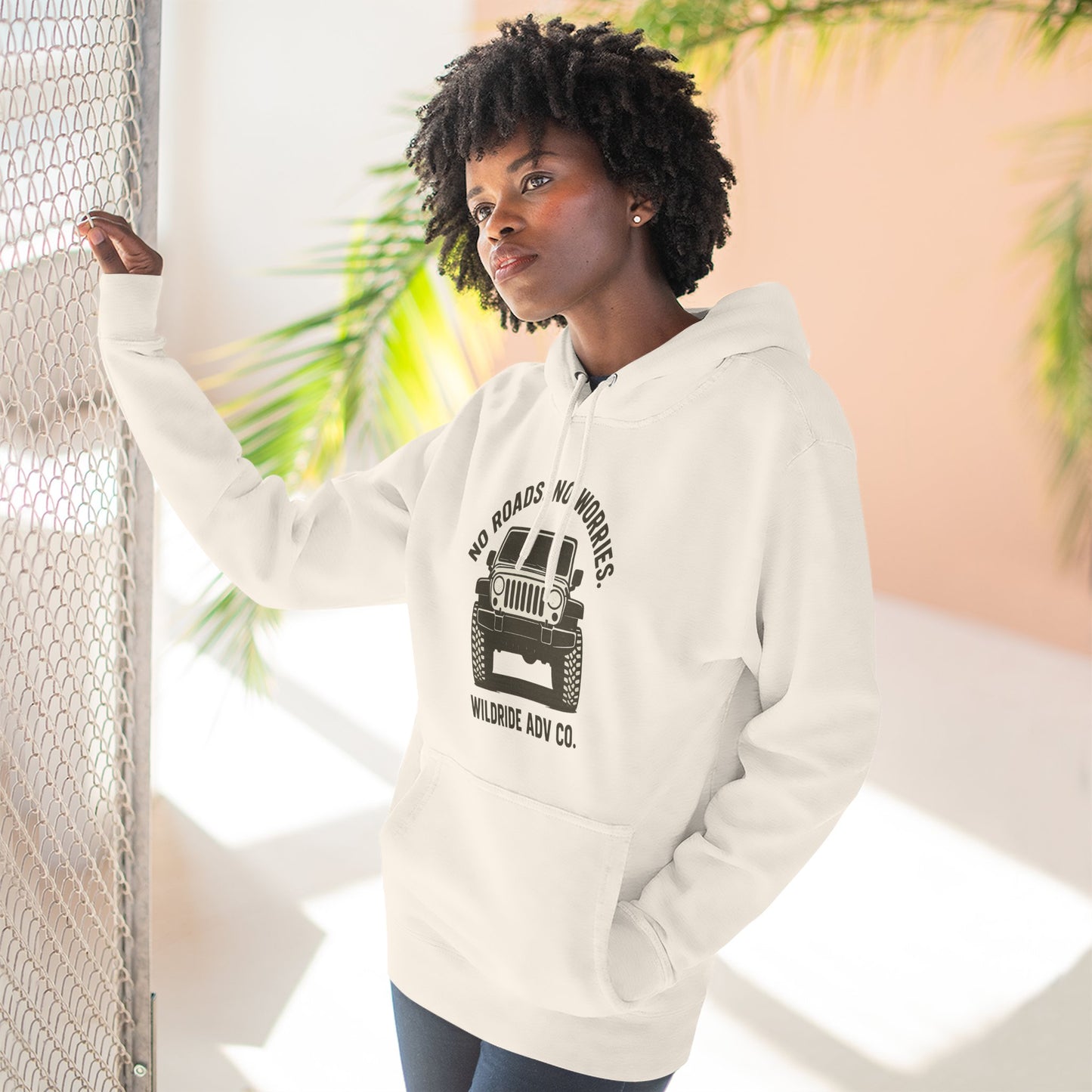 Adventure Fleece Hoodie - No Roads, No Worries