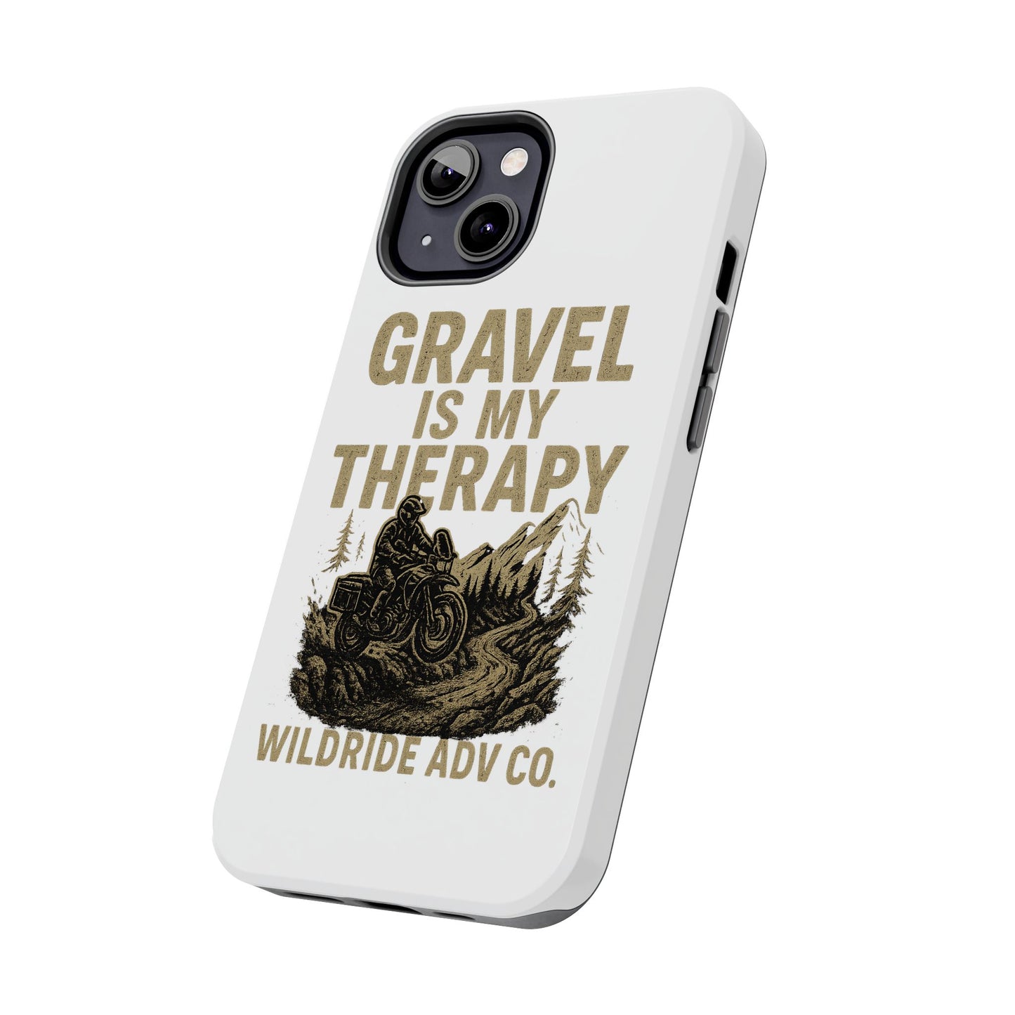 Gravel Therapy Phone Case, Tough Motorcycle Phone Cover, Adventure Gift, Off-Road Enthusiast Accessory, Stylish Biker Case