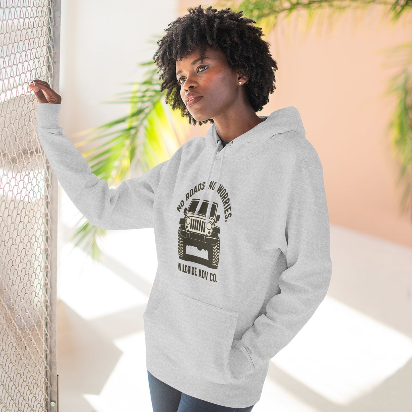 Adventure Fleece Hoodie - No Roads, No Worries