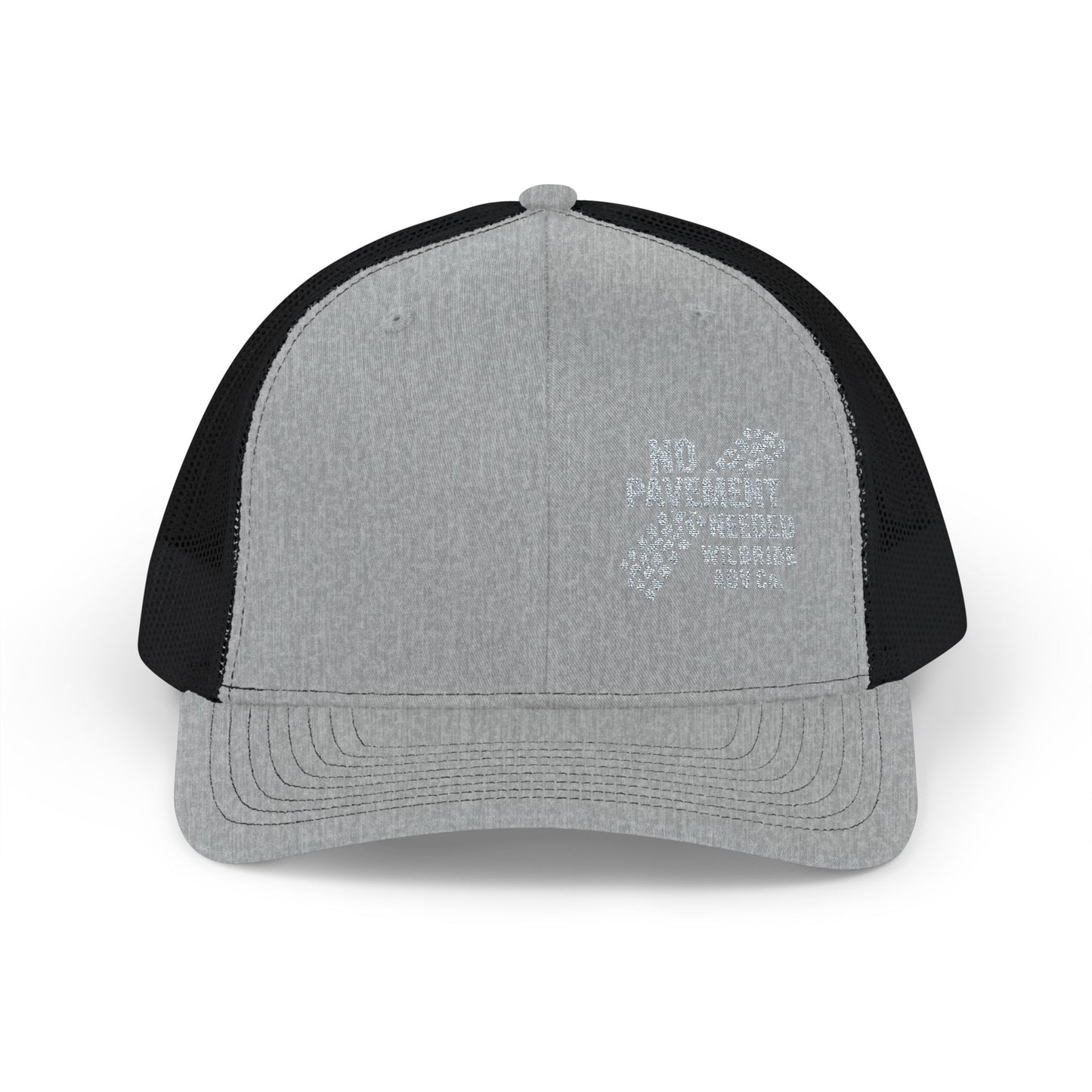 No Pavement Needed Embroidered Snapback Trucker Cap