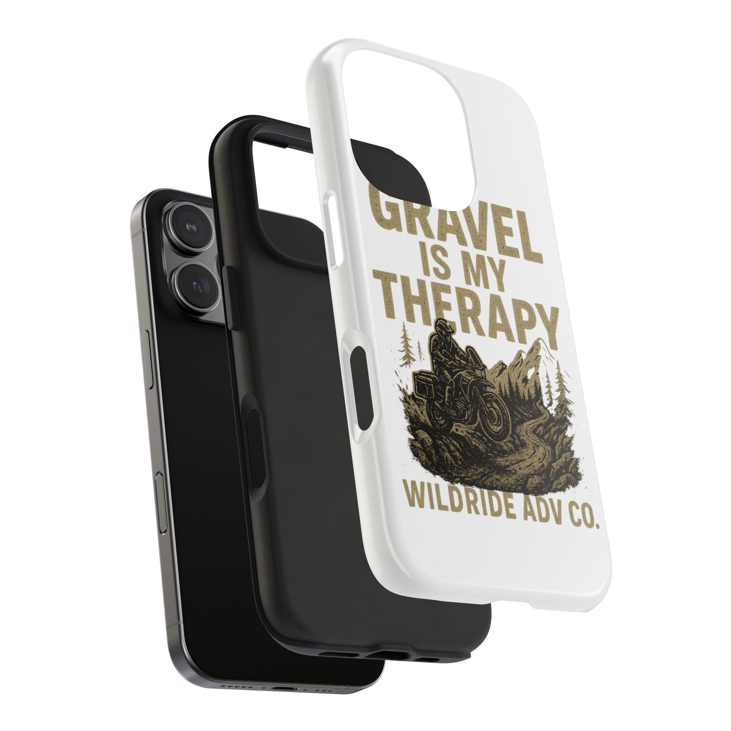 Gravel Therapy Phone Case, Tough Motorcycle Phone Cover, Adventure Gift, Off-Road Enthusiast Accessory, Stylish Biker Case