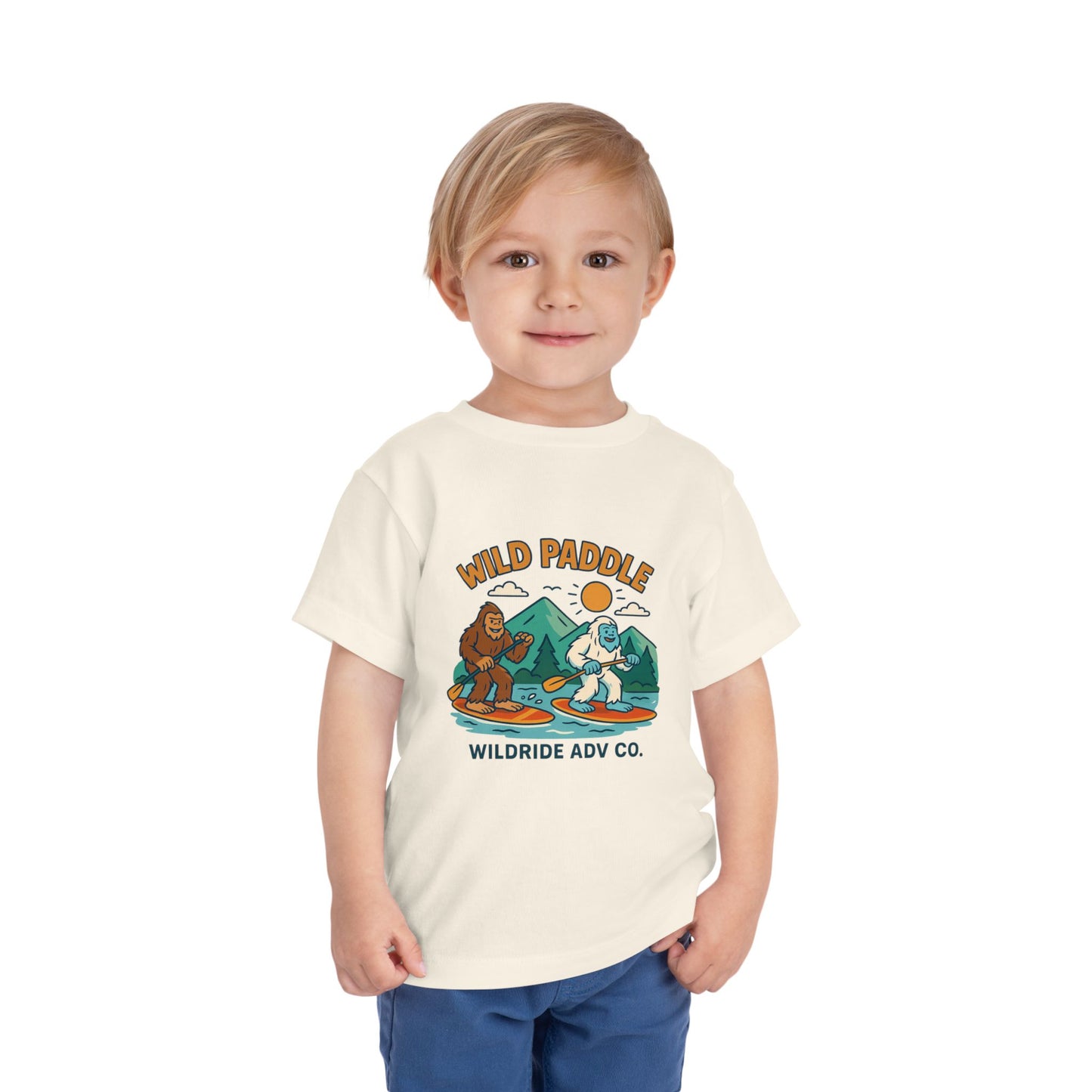 Bigfoot Paddle board Toddler Tee, Fun Animal T-Shirt