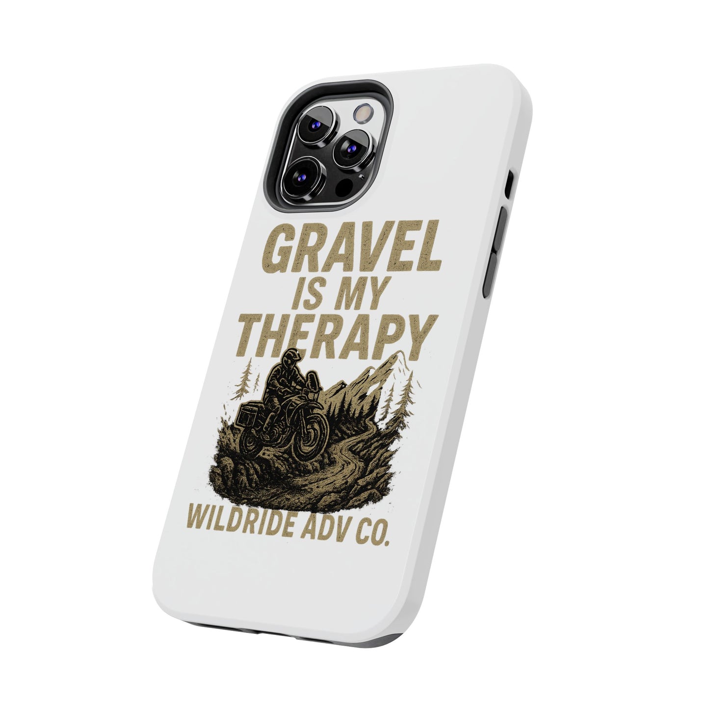 Gravel Therapy Phone Case, Tough Motorcycle Phone Cover, Adventure Gift, Off-Road Enthusiast Accessory, Stylish Biker Case