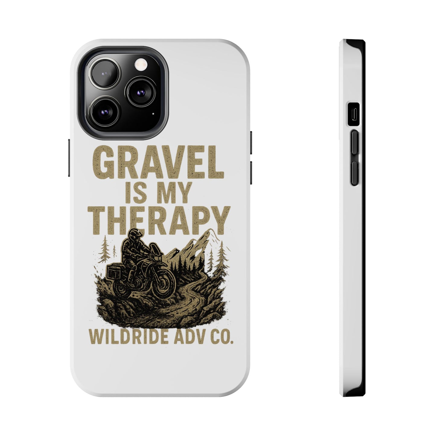 Gravel Therapy Phone Case, Tough Motorcycle Phone Cover, Adventure Gift, Off-Road Enthusiast Accessory, Stylish Biker Case