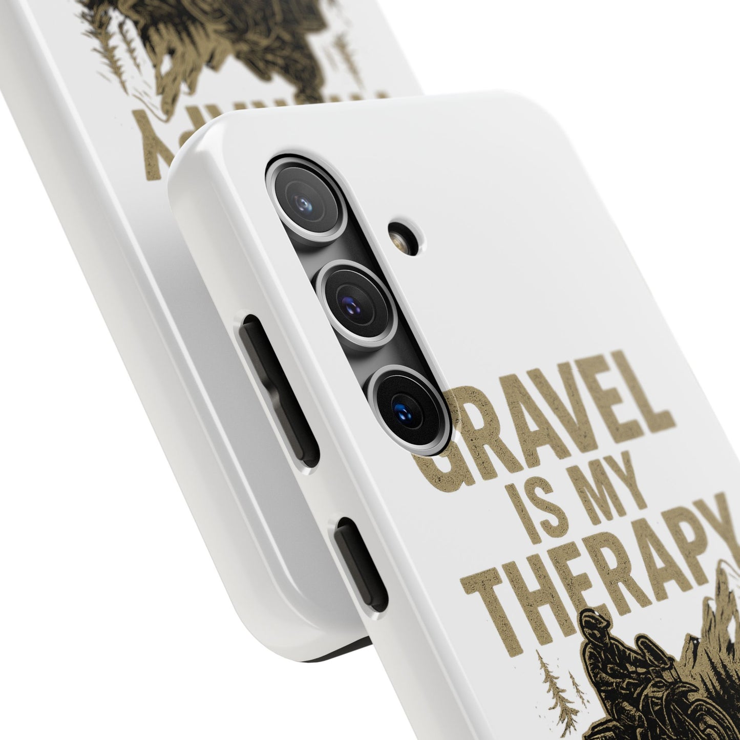 Gravel Therapy Phone Case, Tough Motorcycle Phone Cover, Adventure Gift, Off-Road Enthusiast Accessory, Stylish Biker Case