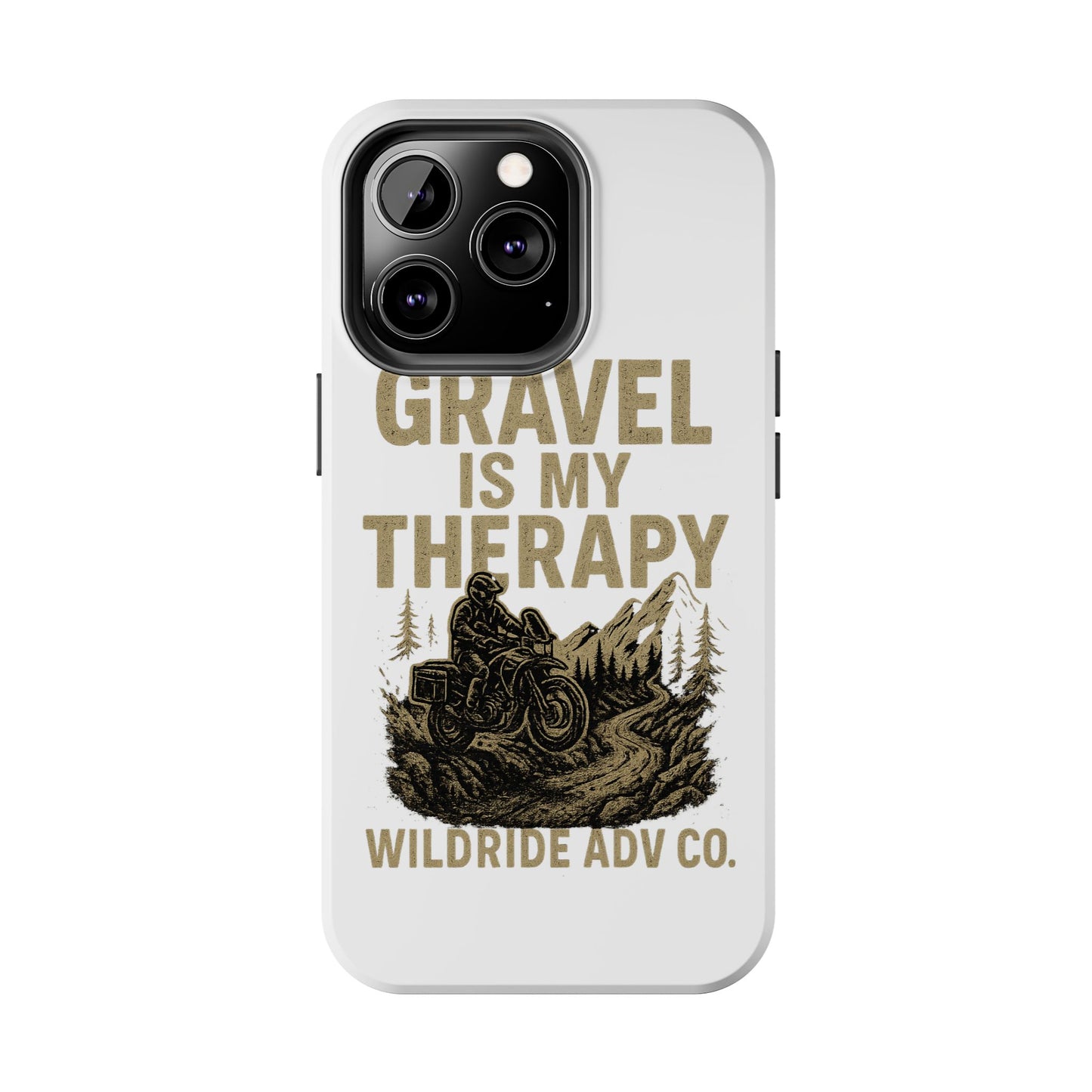Gravel Therapy Phone Case, Tough Motorcycle Phone Cover, Adventure Gift, Off-Road Enthusiast Accessory, Stylish Biker Case