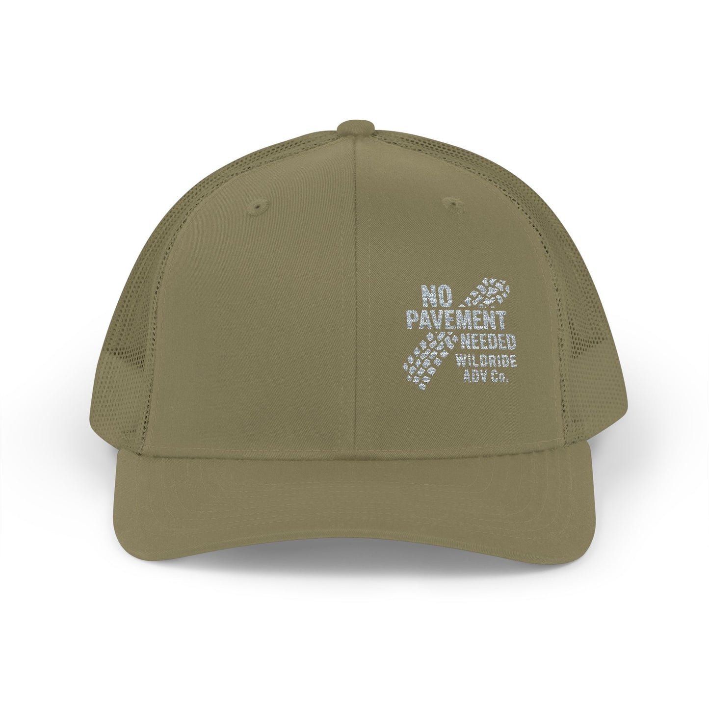 No Pavement Needed Embroidered Snapback Trucker Cap