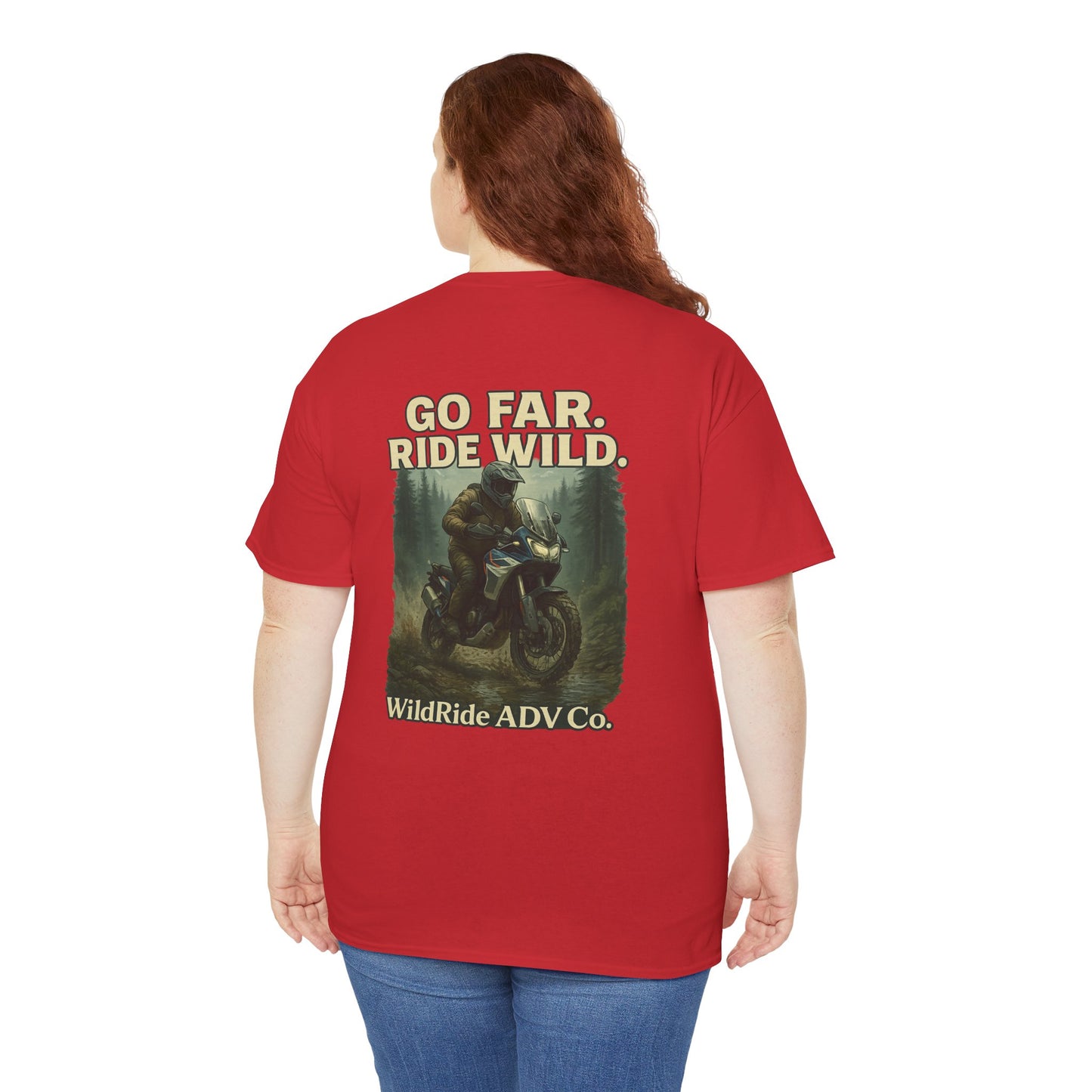 'Go Far, Ride Wild', Motorcycle Shirt, Epic Outdoor Style