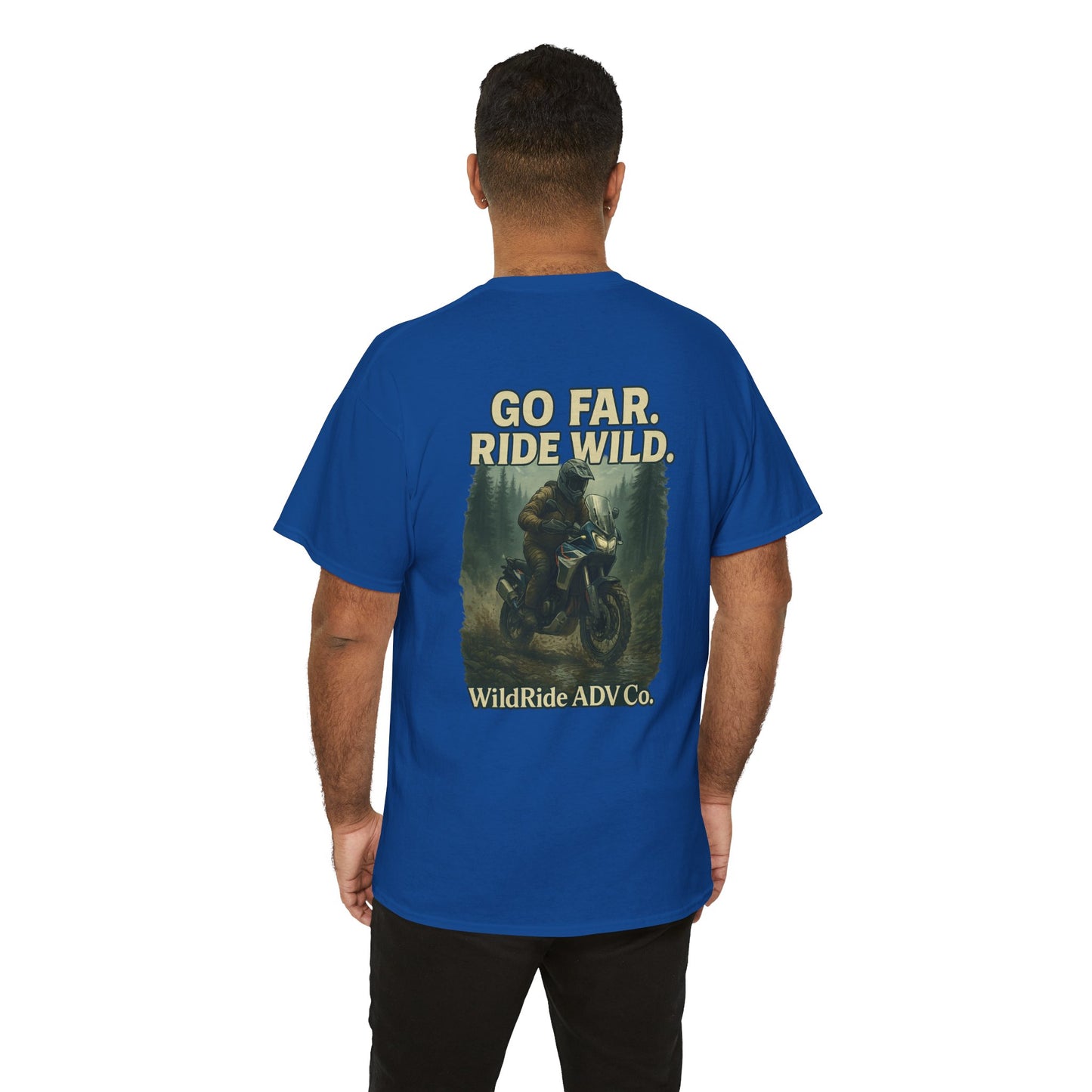 'Go Far, Ride Wild', Motorcycle Shirt, Epic Outdoor Style