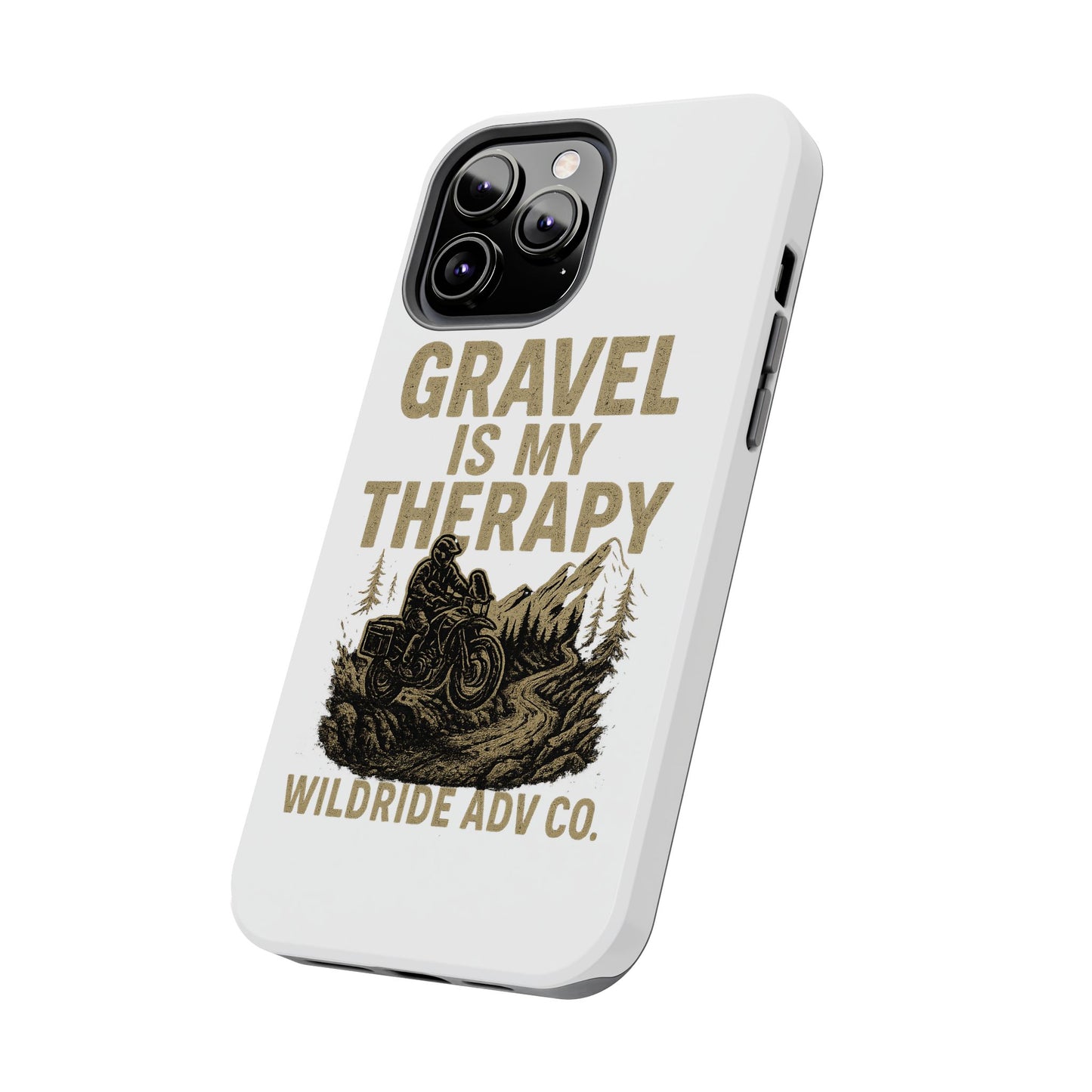 Gravel Therapy Phone Case, Tough Motorcycle Phone Cover, Adventure Gift, Off-Road Enthusiast Accessory, Stylish Biker Case