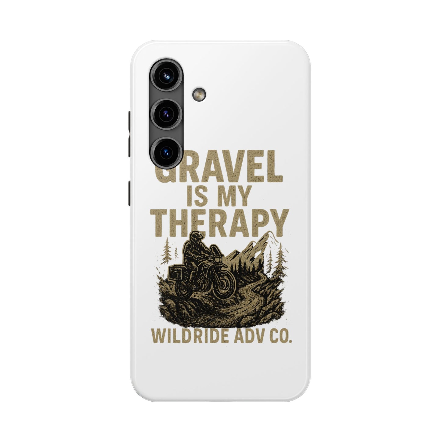 Gravel Therapy Phone Case, Tough Motorcycle Phone Cover, Adventure Gift, Off-Road Enthusiast Accessory, Stylish Biker Case
