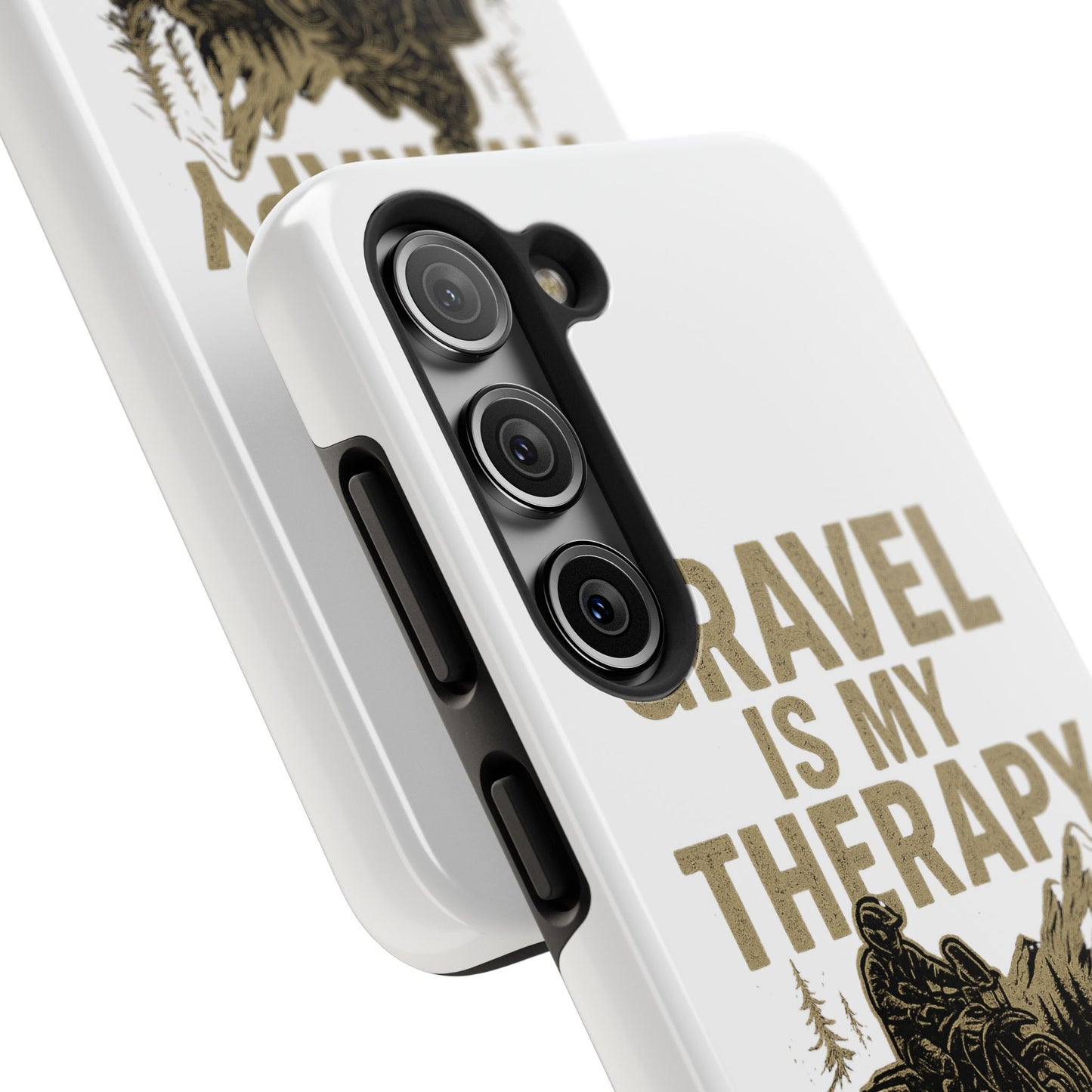 Gravel Therapy Phone Case, Tough Motorcycle Phone Cover, Adventure Gift, Off-Road Enthusiast Accessory, Stylish Biker Case