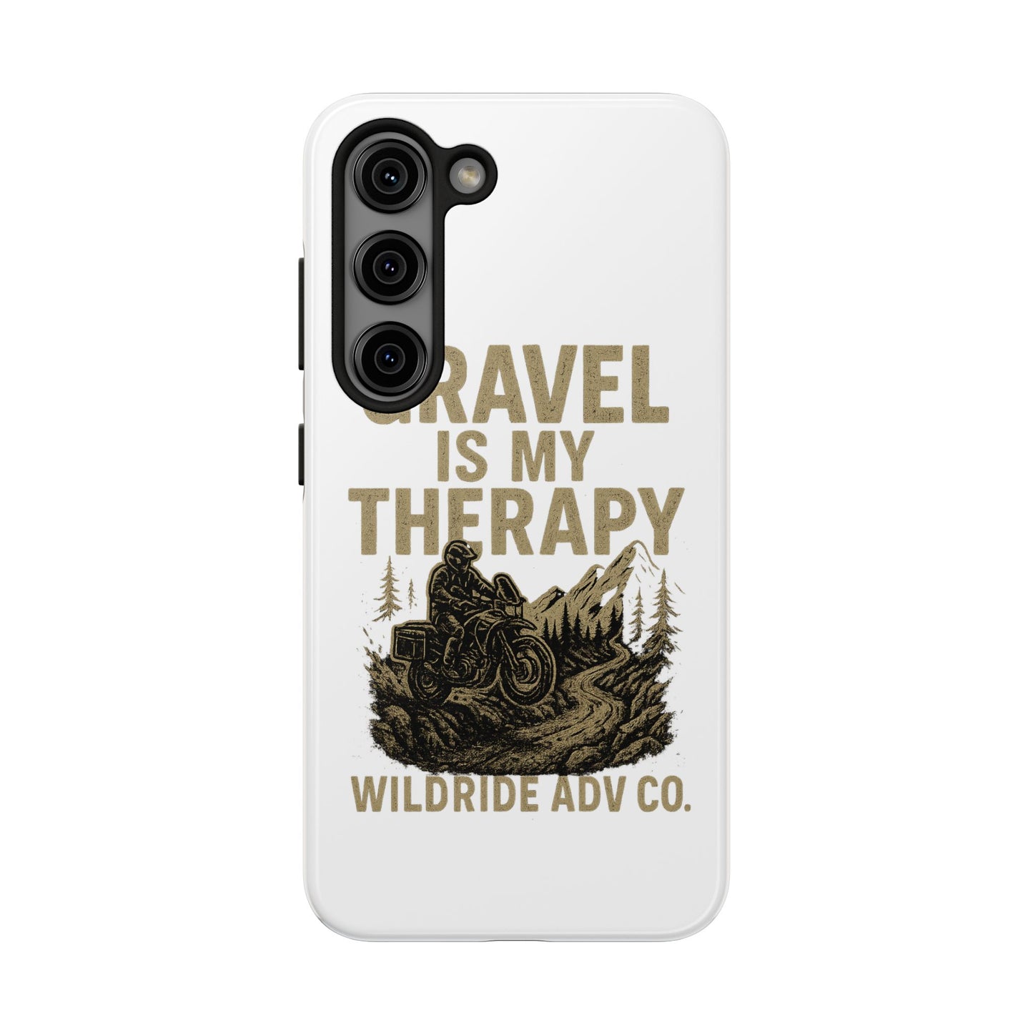 Gravel Therapy Phone Case, Tough Motorcycle Phone Cover, Adventure Gift, Off-Road Enthusiast Accessory, Stylish Biker Case