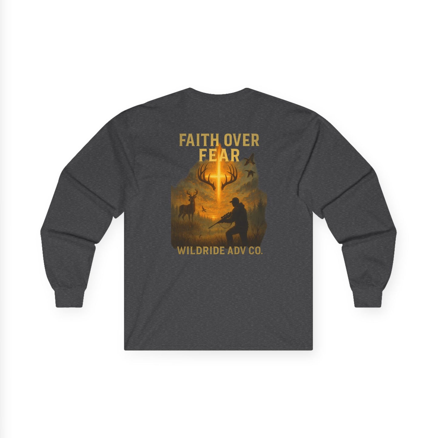 Faith Over Fear - Hunting Graphic Long Sleeve Tee