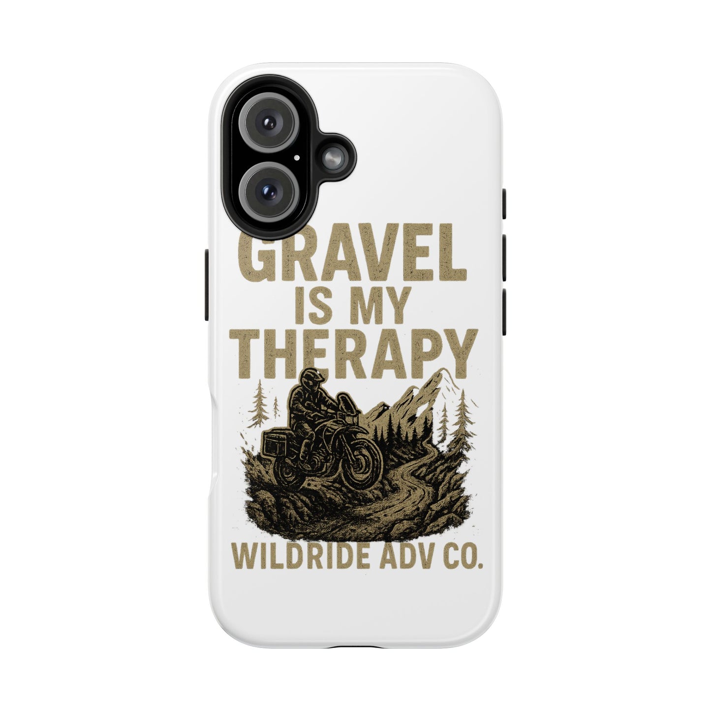 Gravel Therapy Phone Case, Tough Motorcycle Phone Cover, Adventure Gift, Off-Road Enthusiast Accessory, Stylish Biker Case