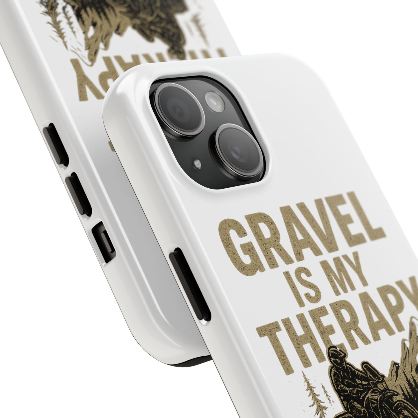 Gravel Therapy Phone Case, Tough Motorcycle Phone Cover, Adventure Gift, Off-Road Enthusiast Accessory, Stylish Biker Case