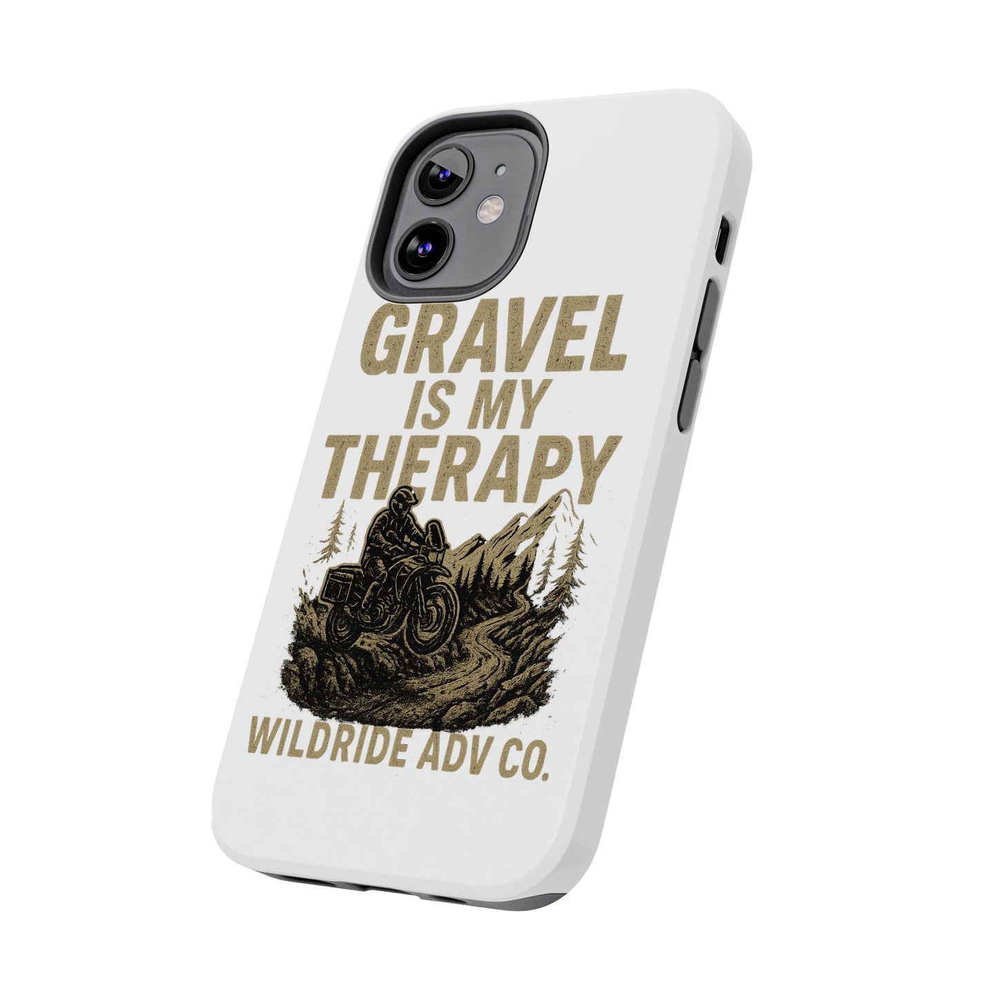 Gravel Therapy Phone Case, Tough Motorcycle Phone Cover, Adventure Gift, Off-Road Enthusiast Accessory, Stylish Biker Case