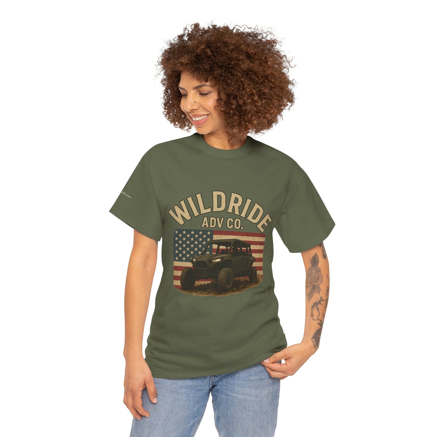 WildRide's Signature Off-Road Design, Patriotic Graphic Tee