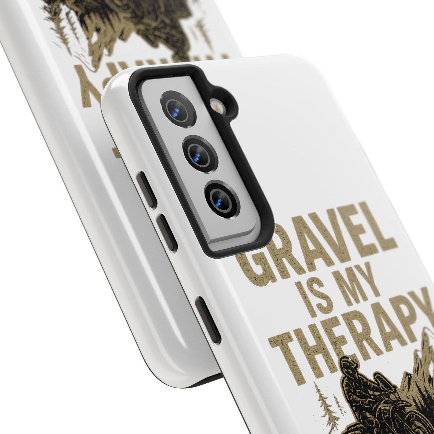 Gravel Therapy Phone Case, Tough Motorcycle Phone Cover, Adventure Gift, Off-Road Enthusiast Accessory, Stylish Biker Case