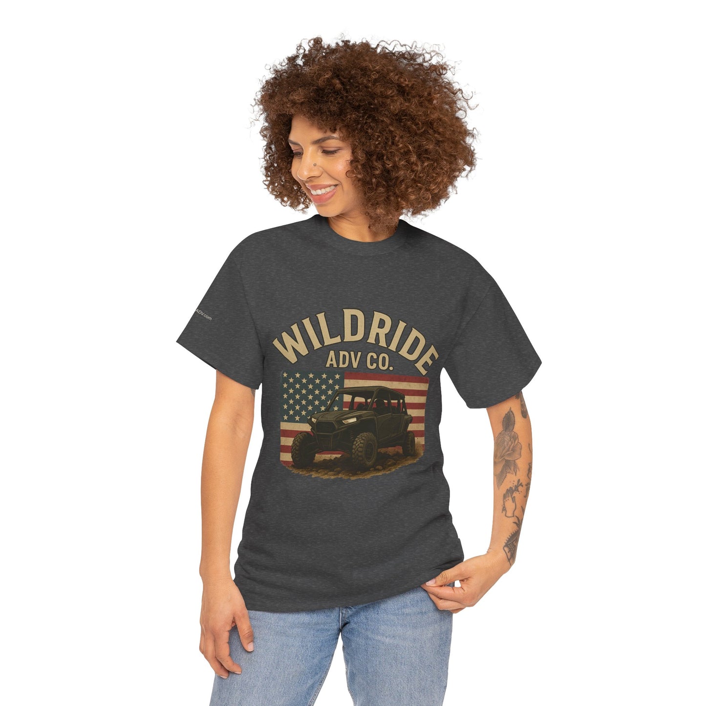 WildRide's Signature Off-Road Design, Patriotic Graphic Tee