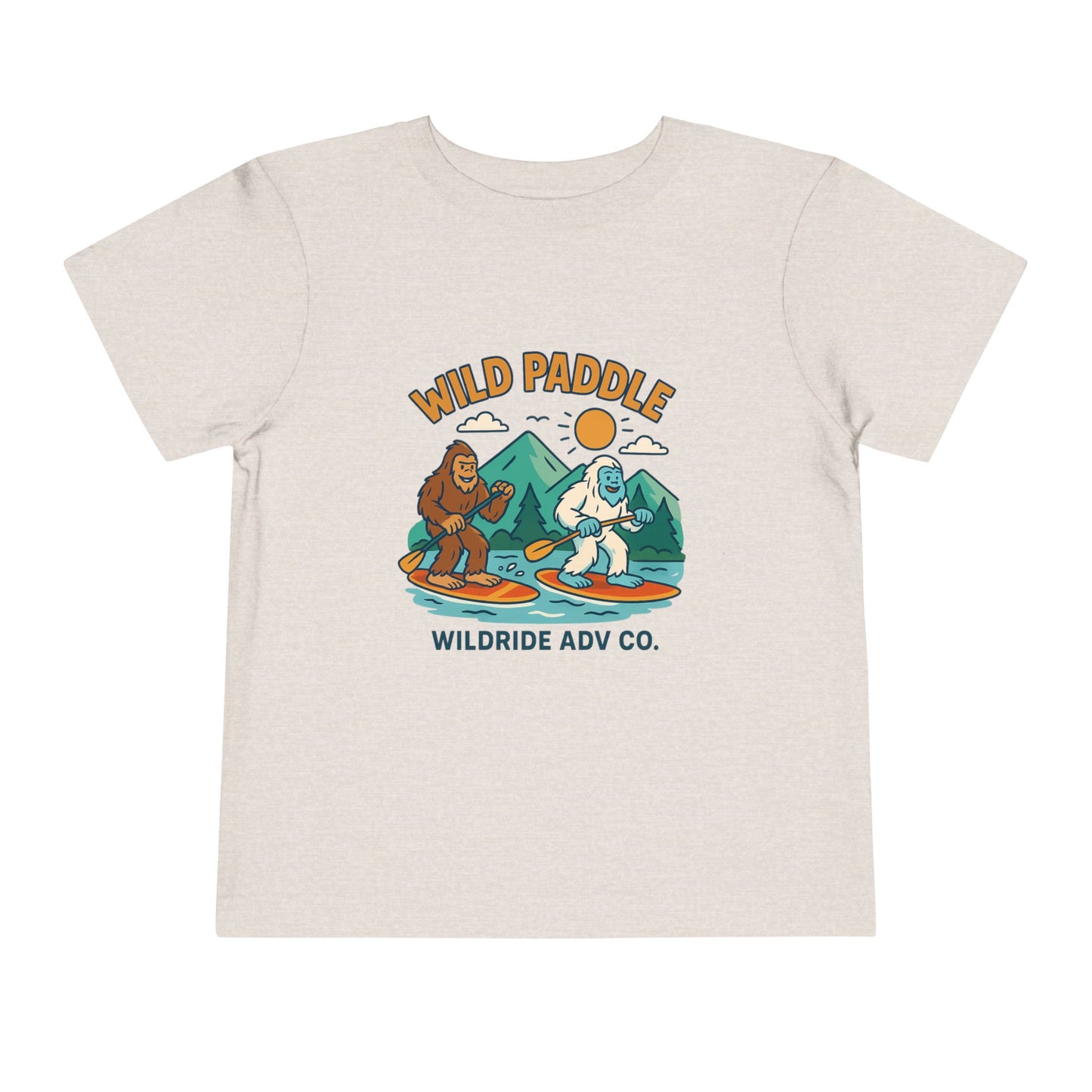 Bigfoot Paddle board Toddler Tee, Fun Animal T-Shirt